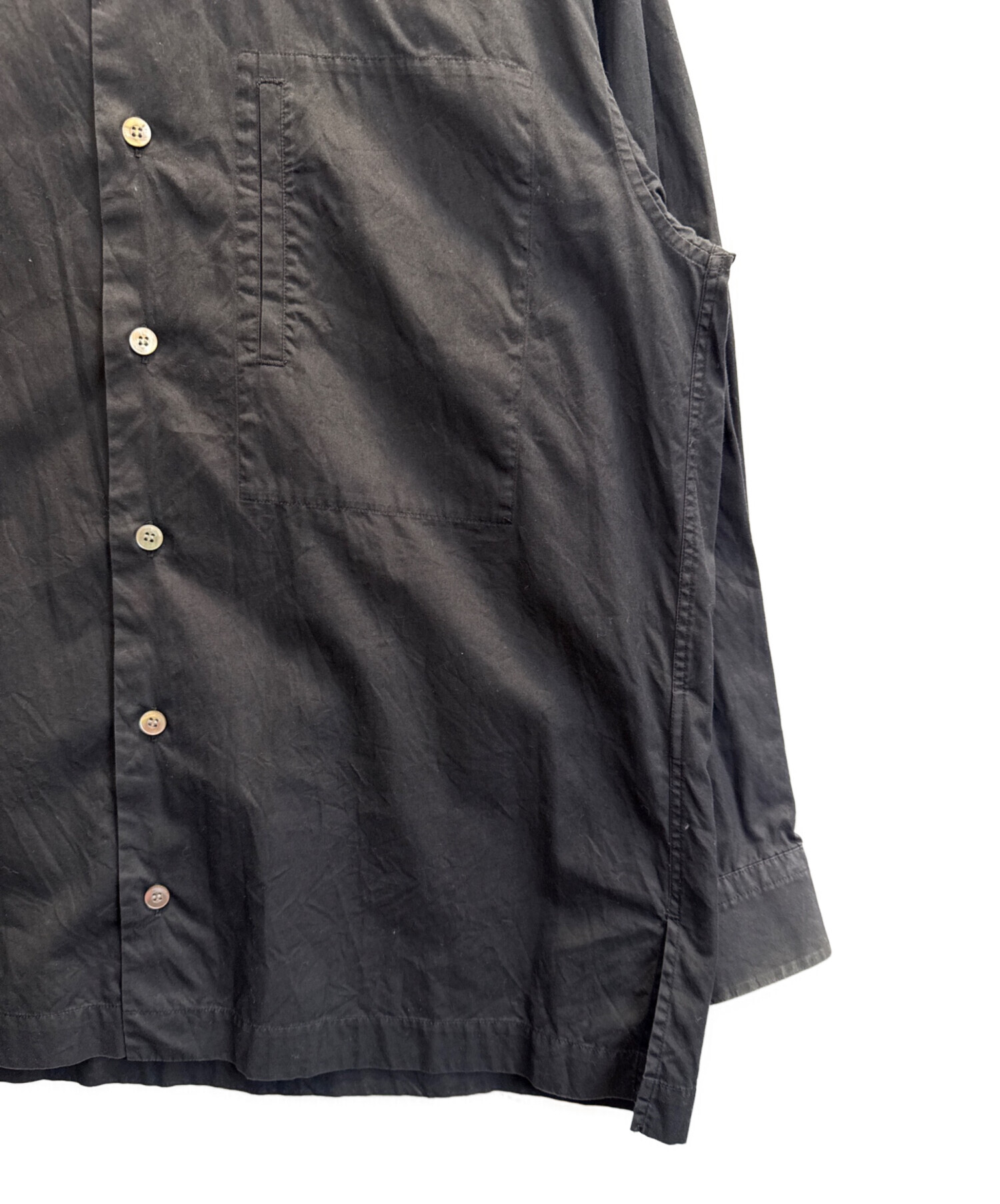 中古・古着通販】ISSEY MIYAKE (イッセイミヤケ) 長袖シャツ ブラック