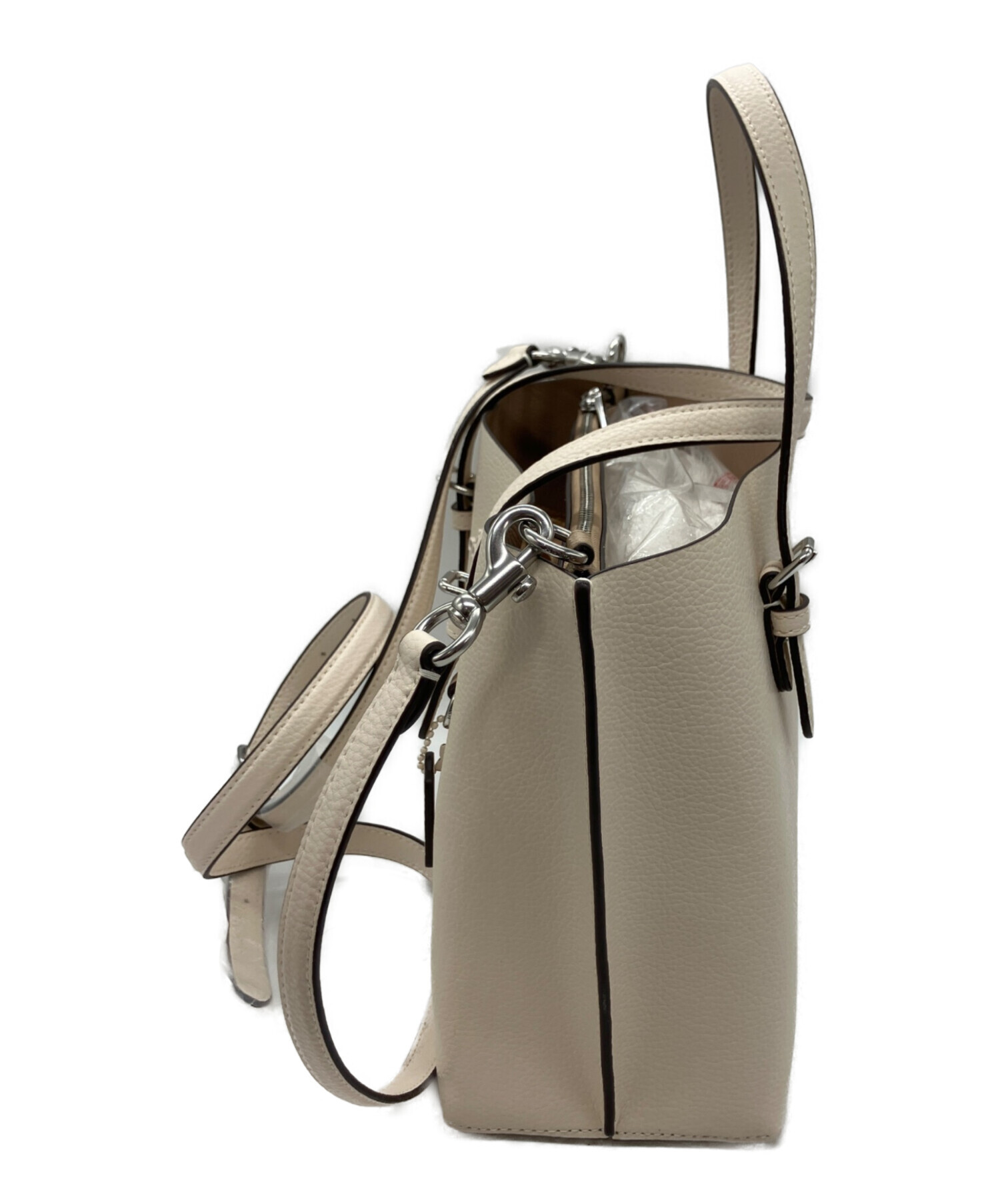 中古・古着通販】COACH (コーチ) モリー トート バッグ 25 ホワイト 未