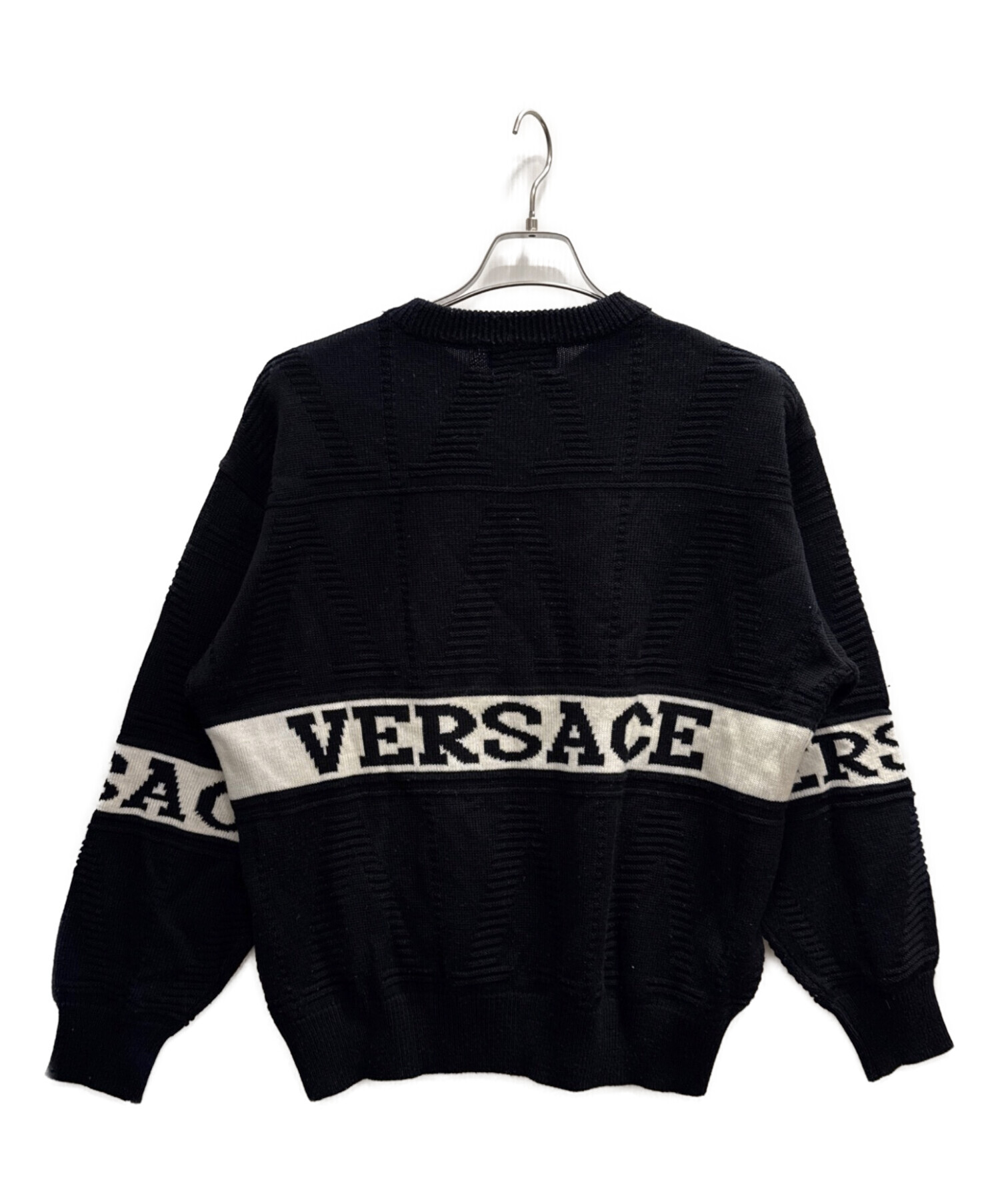 中古・古着通販】VERSACE (ヴェルサーチェ) 厚手ニット ブラック 