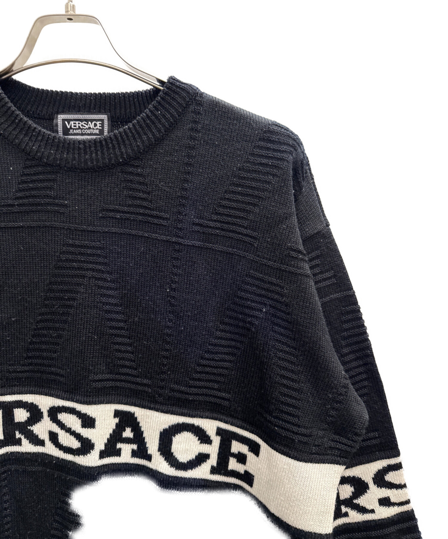 VERSACE(ヴェルサーチェ) VERSACE◇ニット・セーター(厚手)/XS/ウール 