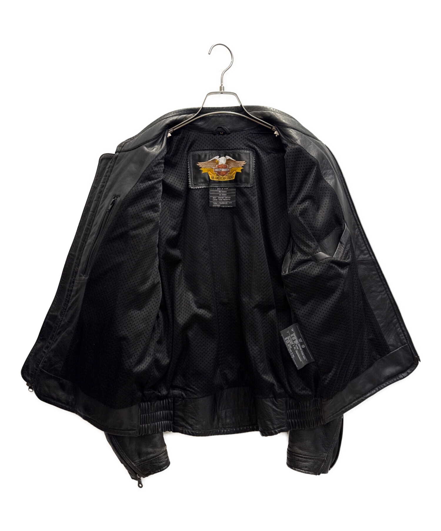 [在庫処分] 新品 Harley-Davidson ブラック レザージャケットM 中古・古着通販】HARLEY-DAVIDSON (ハーレーダビッドソン) レザー
