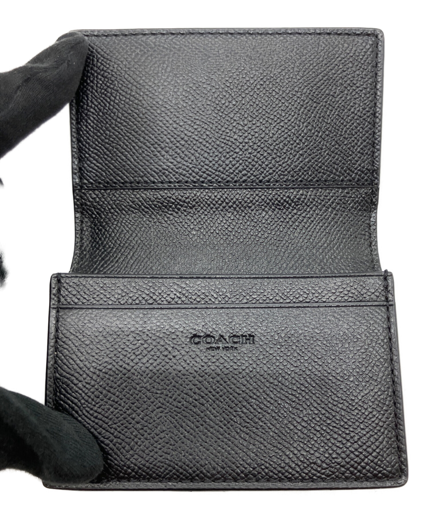中古・古着通販】COACH (コーチ) ビジネス カード ケース ブラック