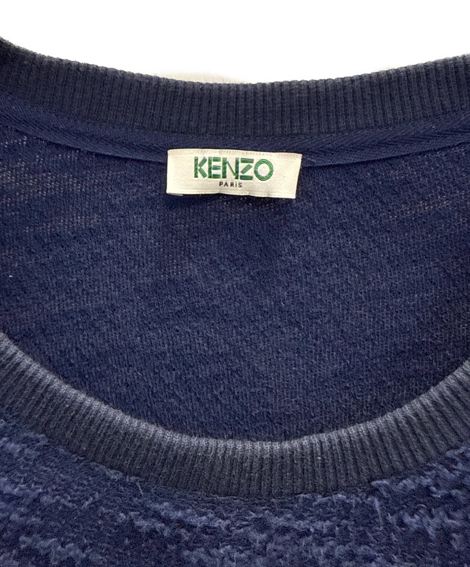 中古・古着通販】KENZO (ケンゾー) 薄手ニット ネイビー サイズ:L