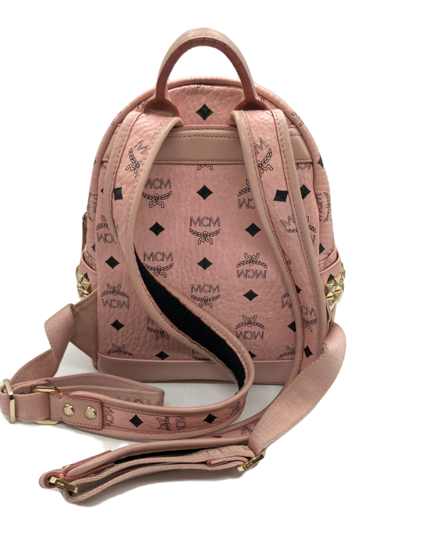 中古・古着通販】MCM (エムシーエム) スタッズリュック ピンク