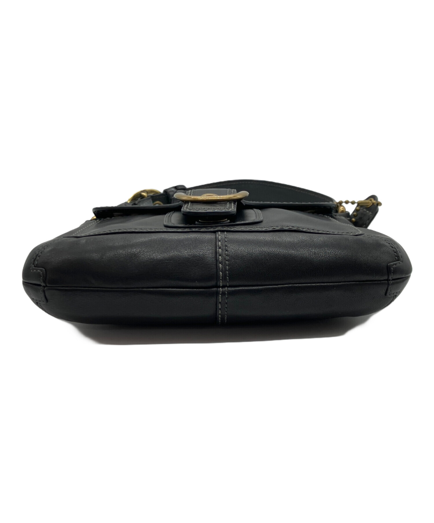 中古・古着通販】COACH (コーチ) オールレザー バックル ショルダー