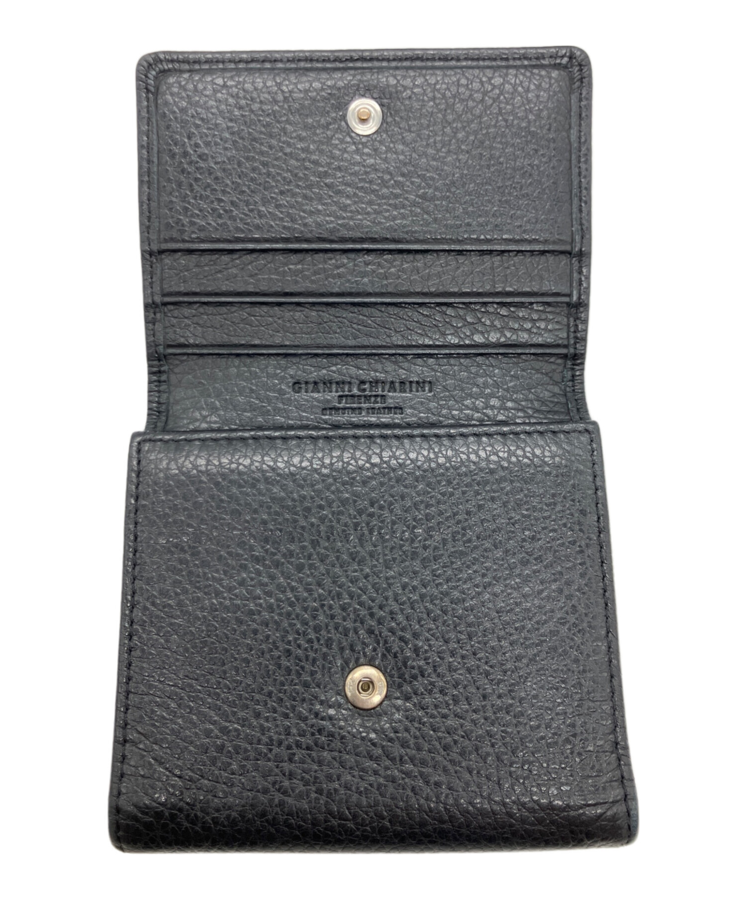 GIANNI CHIARINI ブラック三つ折り財布 中古・古着通販】GIANNI CHIARINI (ジャンニ キアリーニ) 2つ折り財布