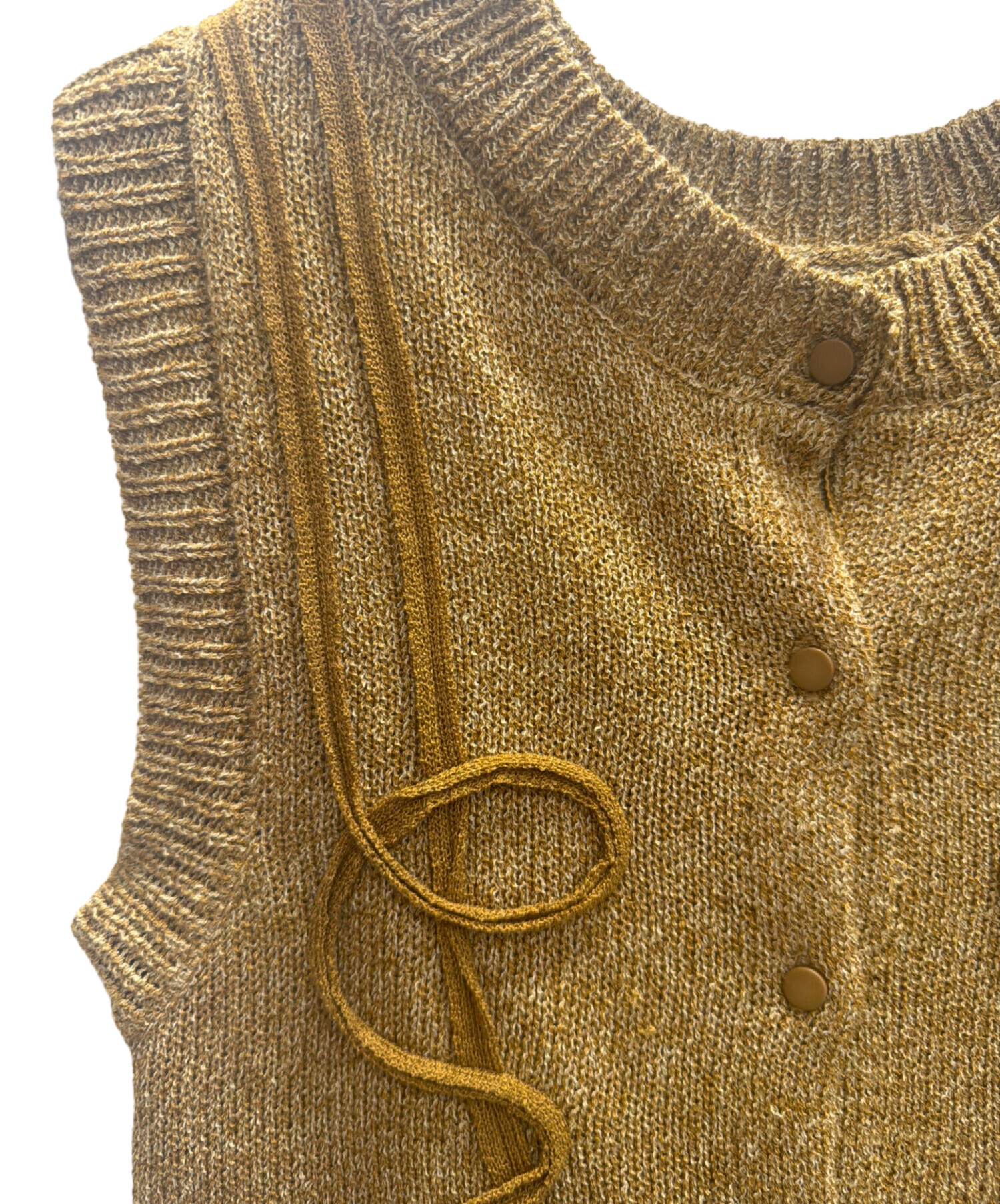 中古・古着通販】Eaphi (エフィ) TAPE EMBROIDERY MIX KNIT ブラウン