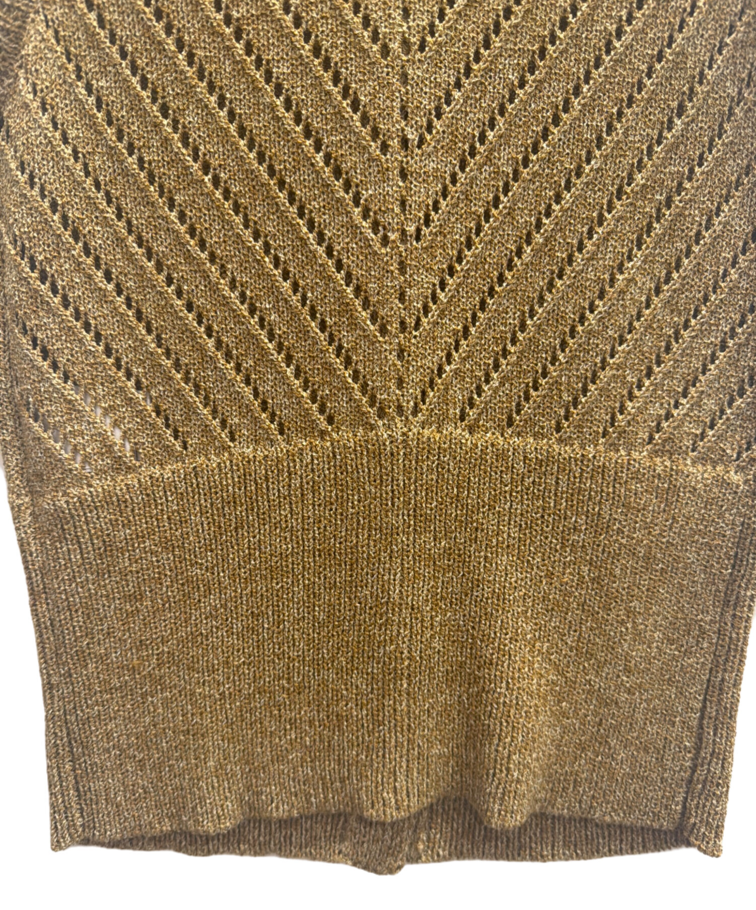 中古・古着通販】Eaphi (エフィ) TAPE EMBROIDERY MIX KNIT ブラウン