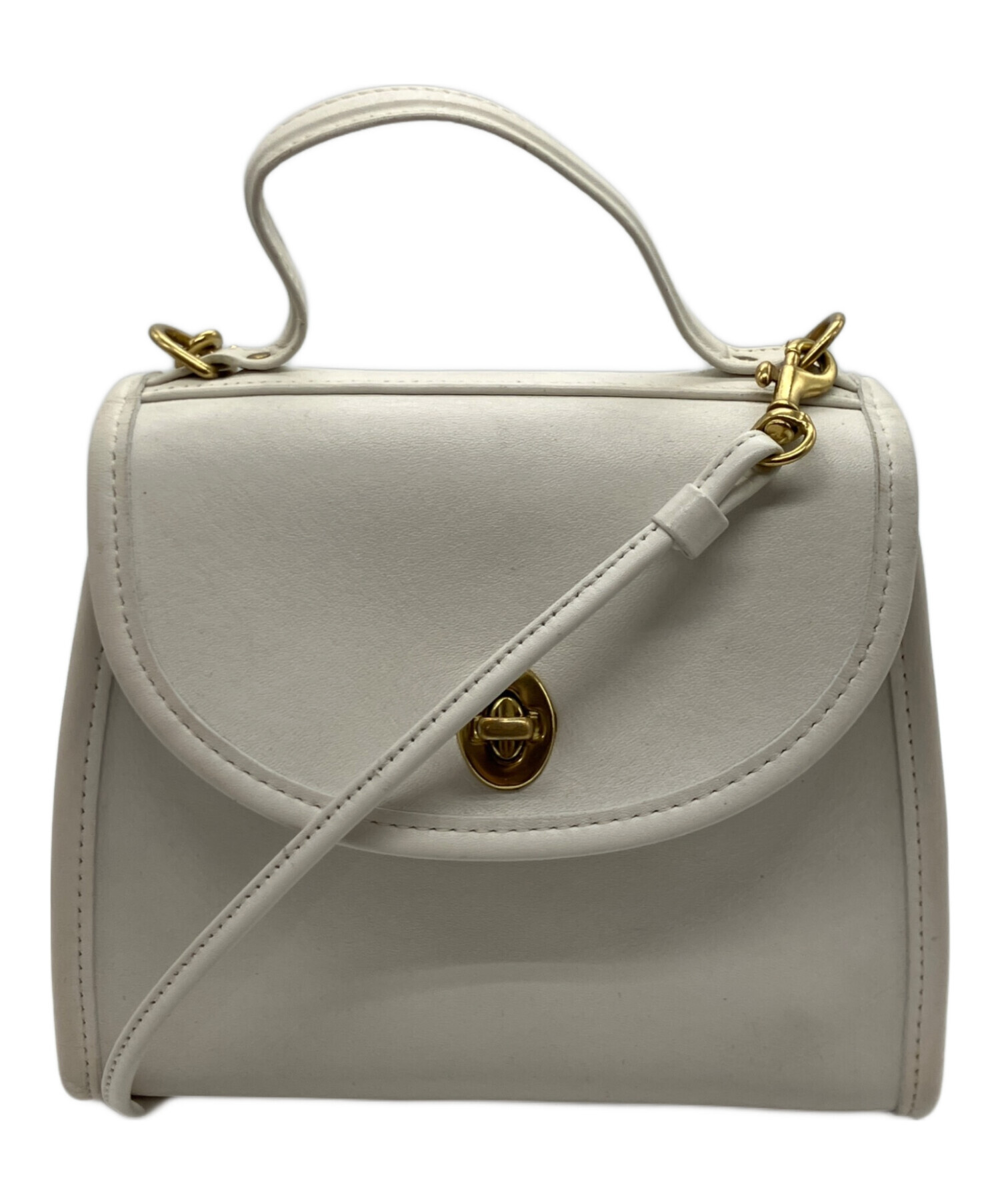 中古・古着通販】COACH (コーチ) 2WAYショルダーバッグ アイボリー 