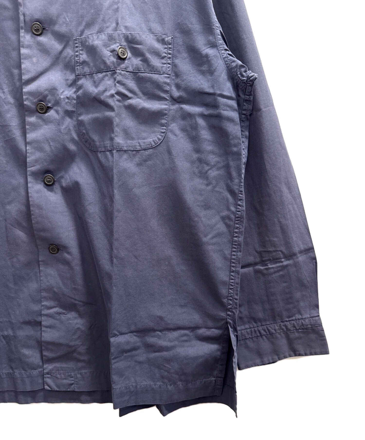 中古・古着通販】ISSEY MIYAKE (イッセイミヤケ) ノーカラーシャツ