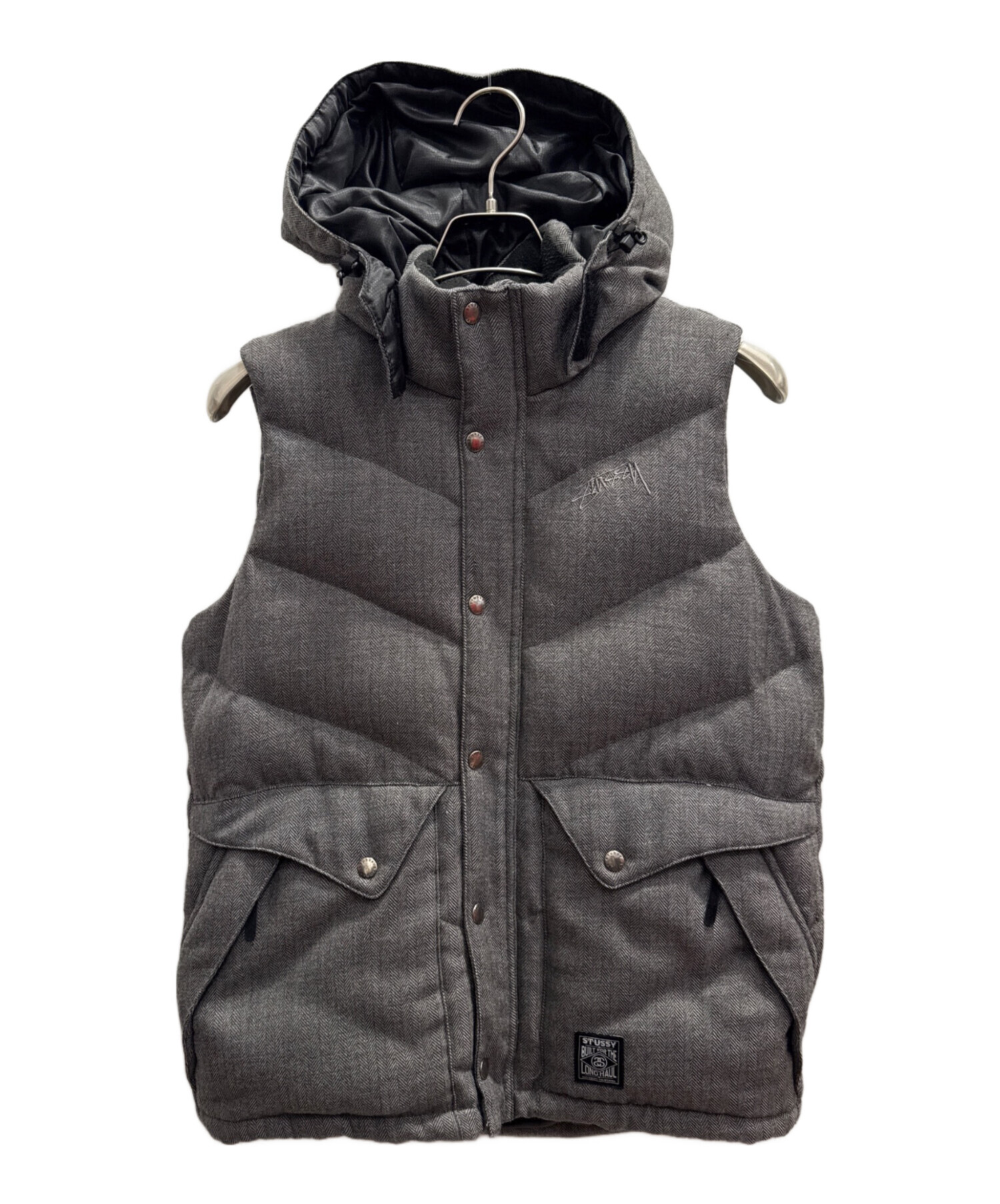 中古・古着通販】stussy (ステューシー) フーデットダウンベスト