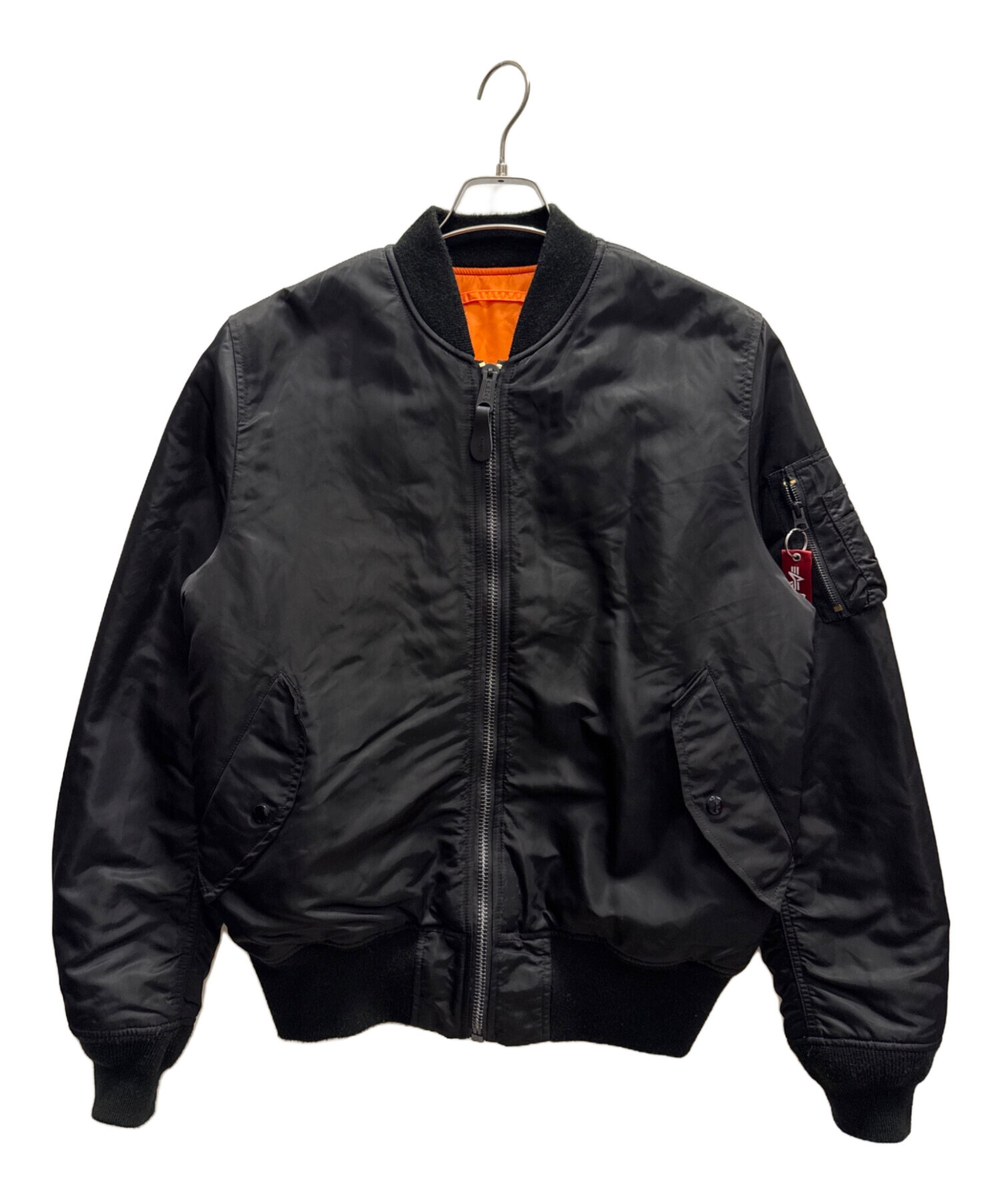 中古・古着通販】ALPHA (アルファ) MA-1ジャケット ブラック サイズ:XL