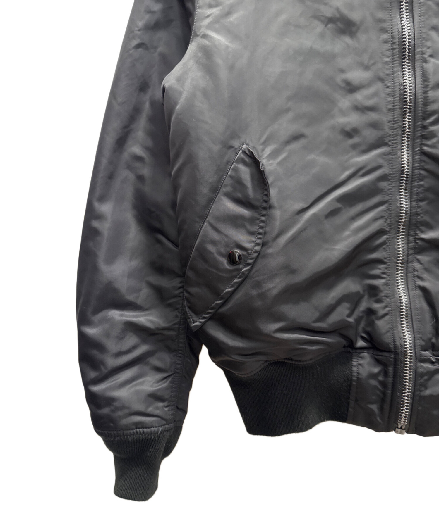 中古・古着通販】ALPHA (アルファ) MA-1ジャケット ブラック サイズ:XL