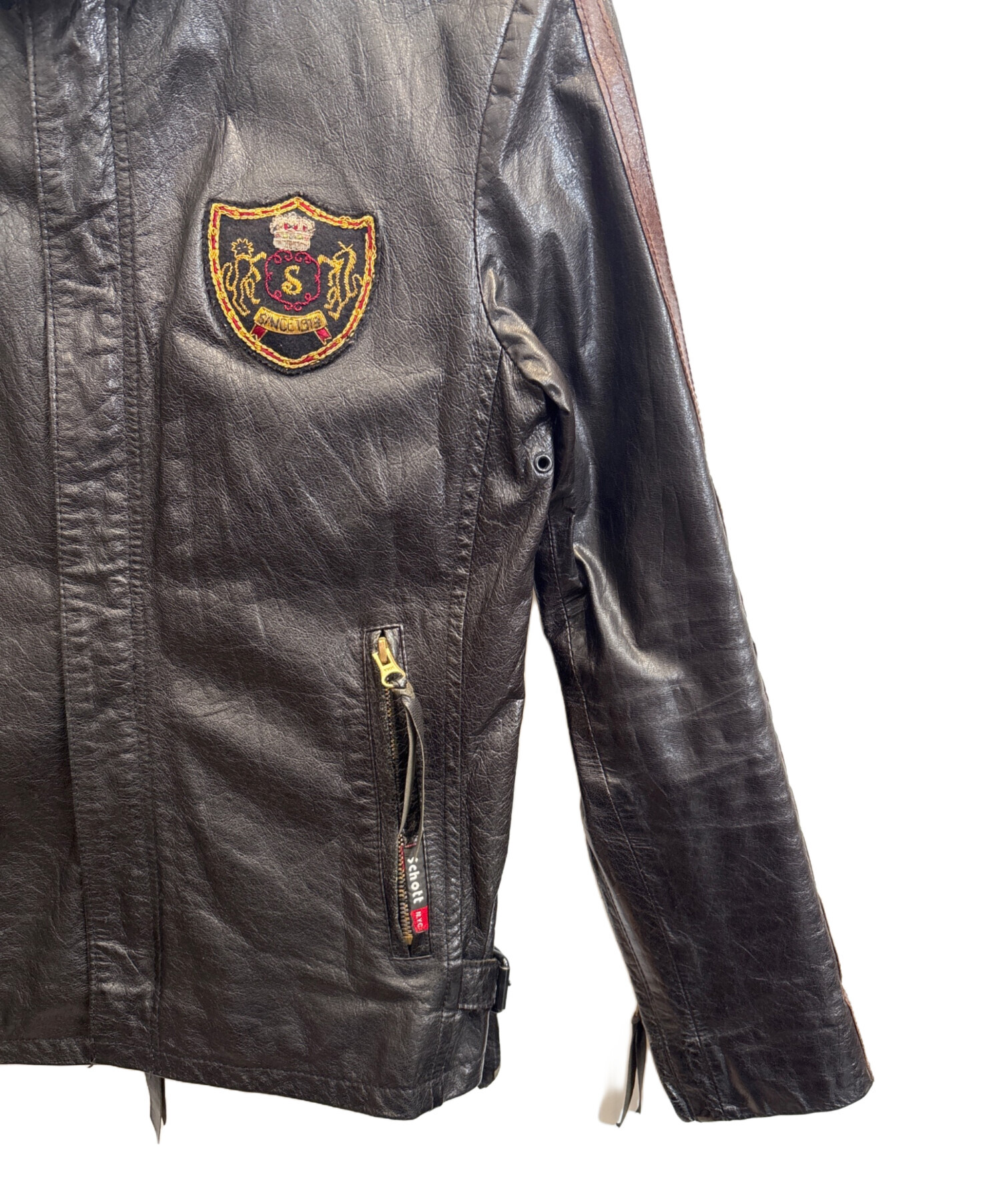 中古・古着通販】Schott (ショット) レザージャケット ブラック サイズ