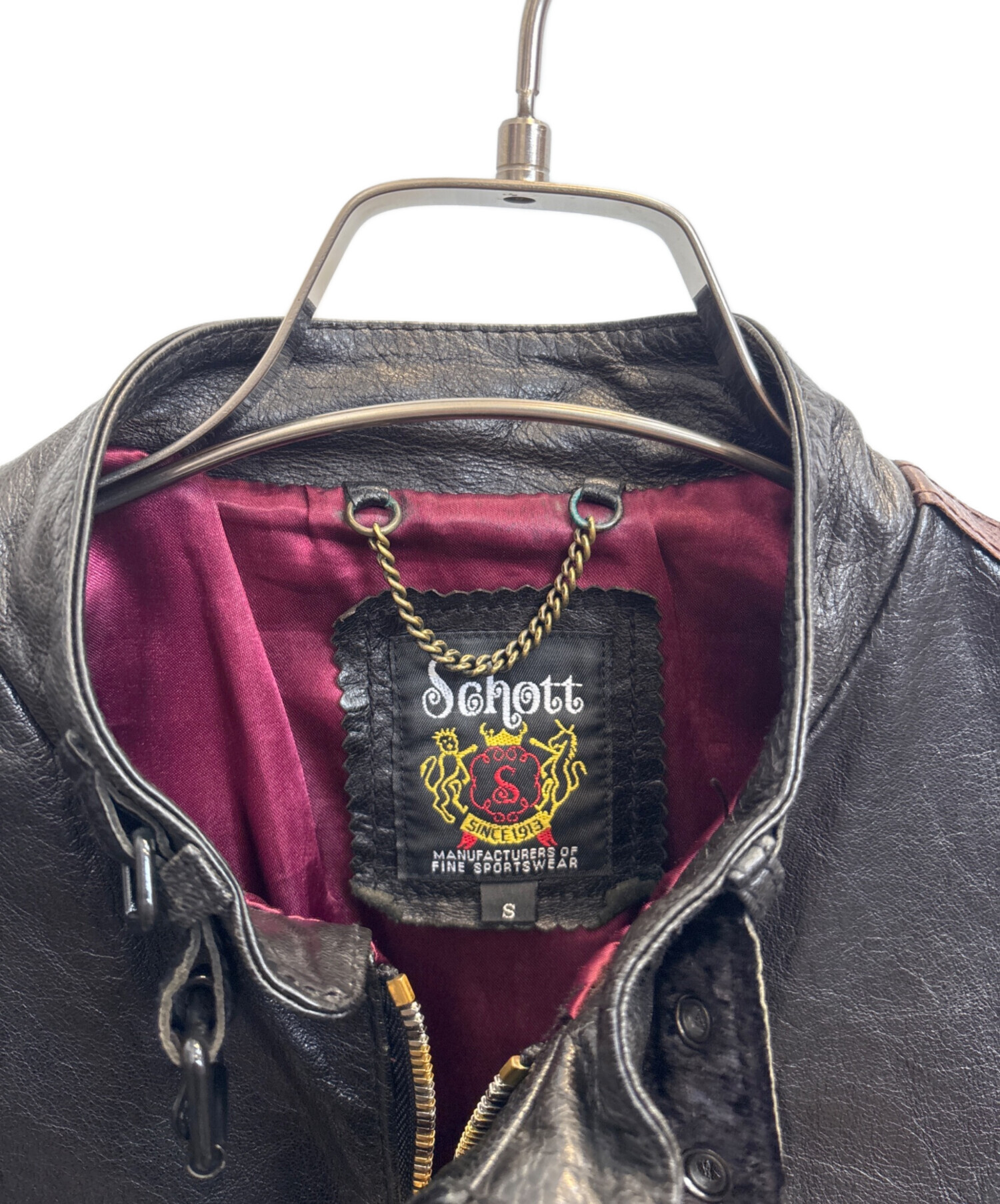 中古・古着通販】Schott (ショット) レザージャケット ブラック サイズ