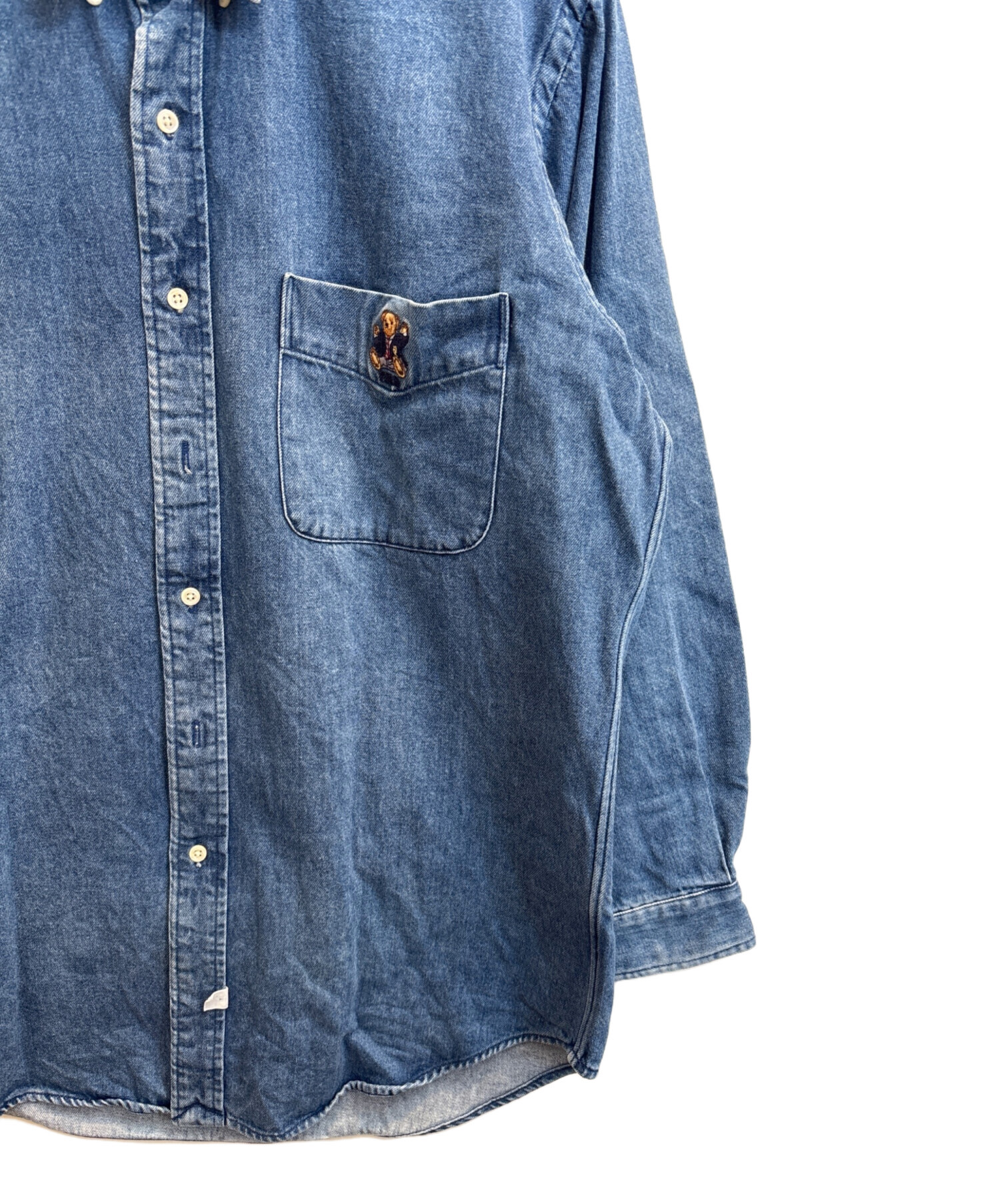 ラルフローレン　ポロベア　デニムシャツ 中古・古着通販】POLO RALPH LAUREN (ポロ・ラルフローレン) 90'sポロ