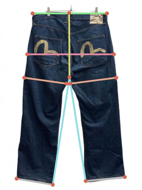 中古・古着通販】EVISU (エヴィス) カモメデニムパンツ ブルー サイズ