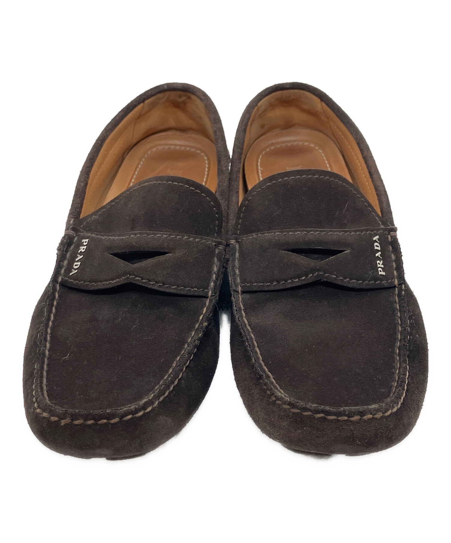 中古・古着通販】PRADA (プラダ) ドライビングシューズ ブラウン
