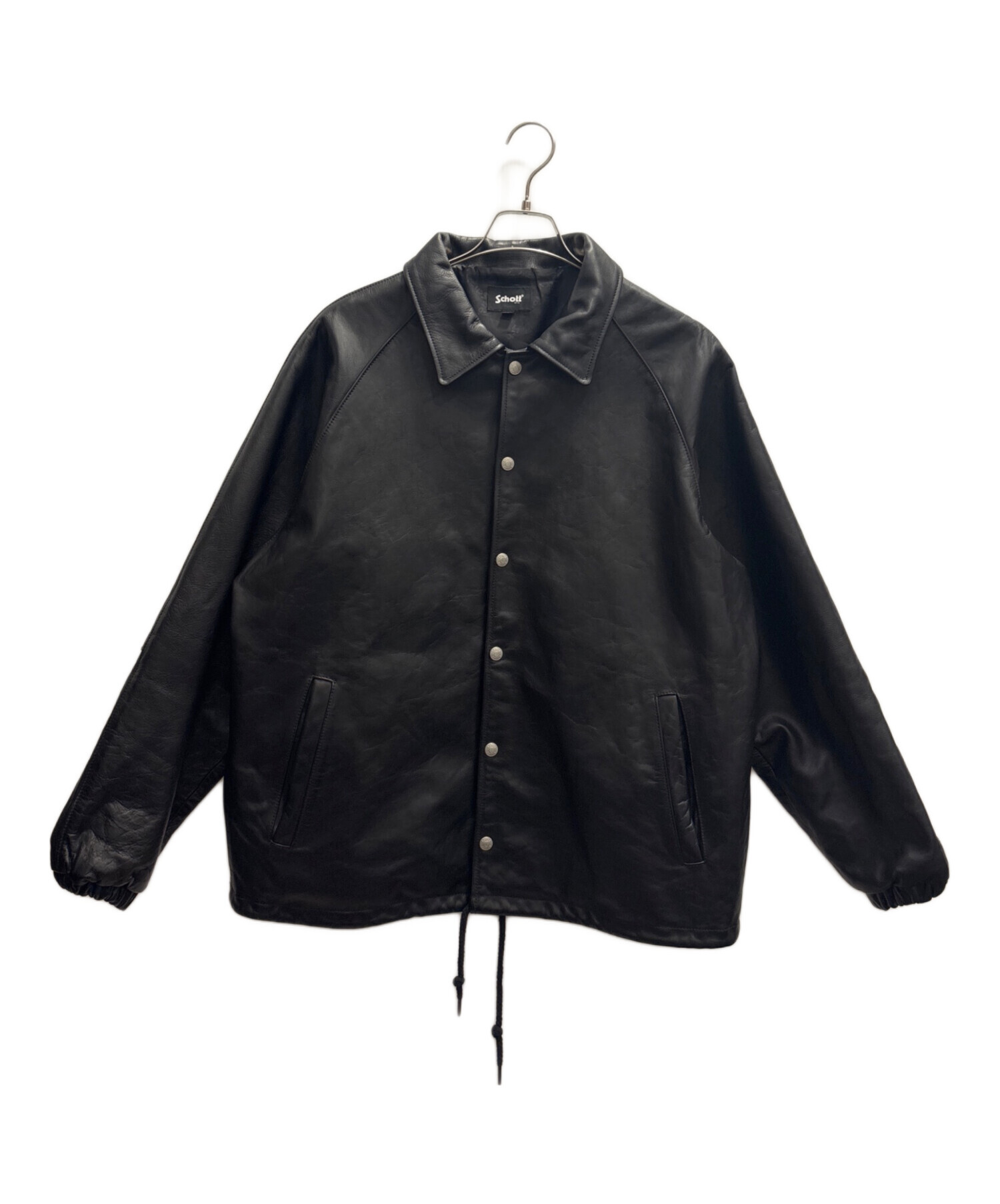 中古・古着通販】Schott (ショット) レザーコーチジャケット ブラック