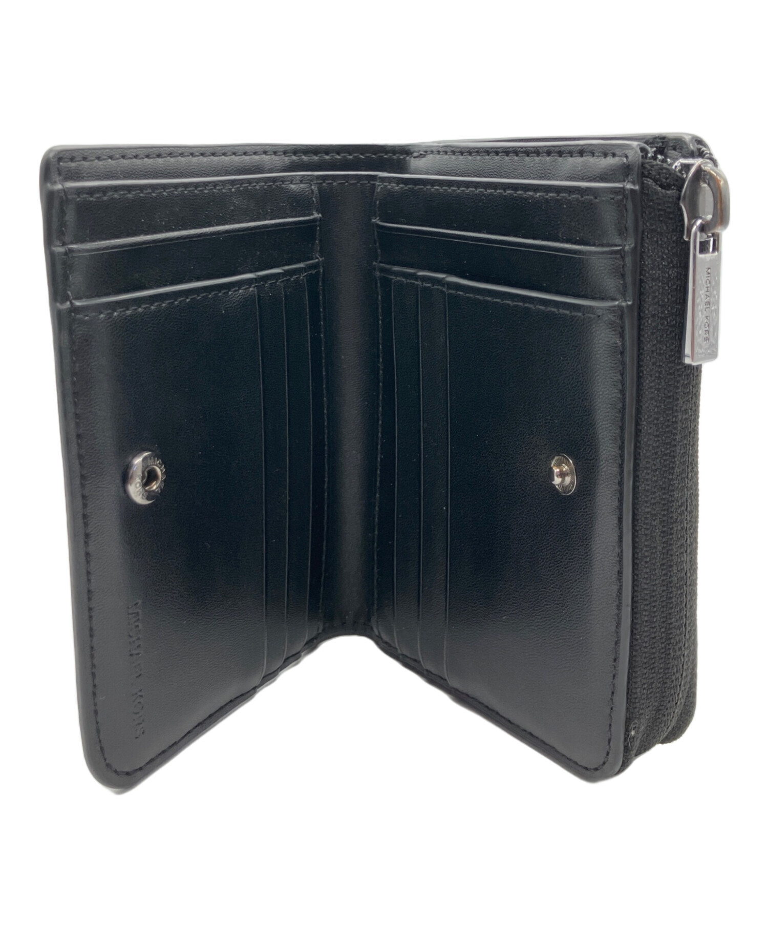 中古・古着通販】MICHAEL KORS (マイケルコース) 2つ折り財布 ブラック