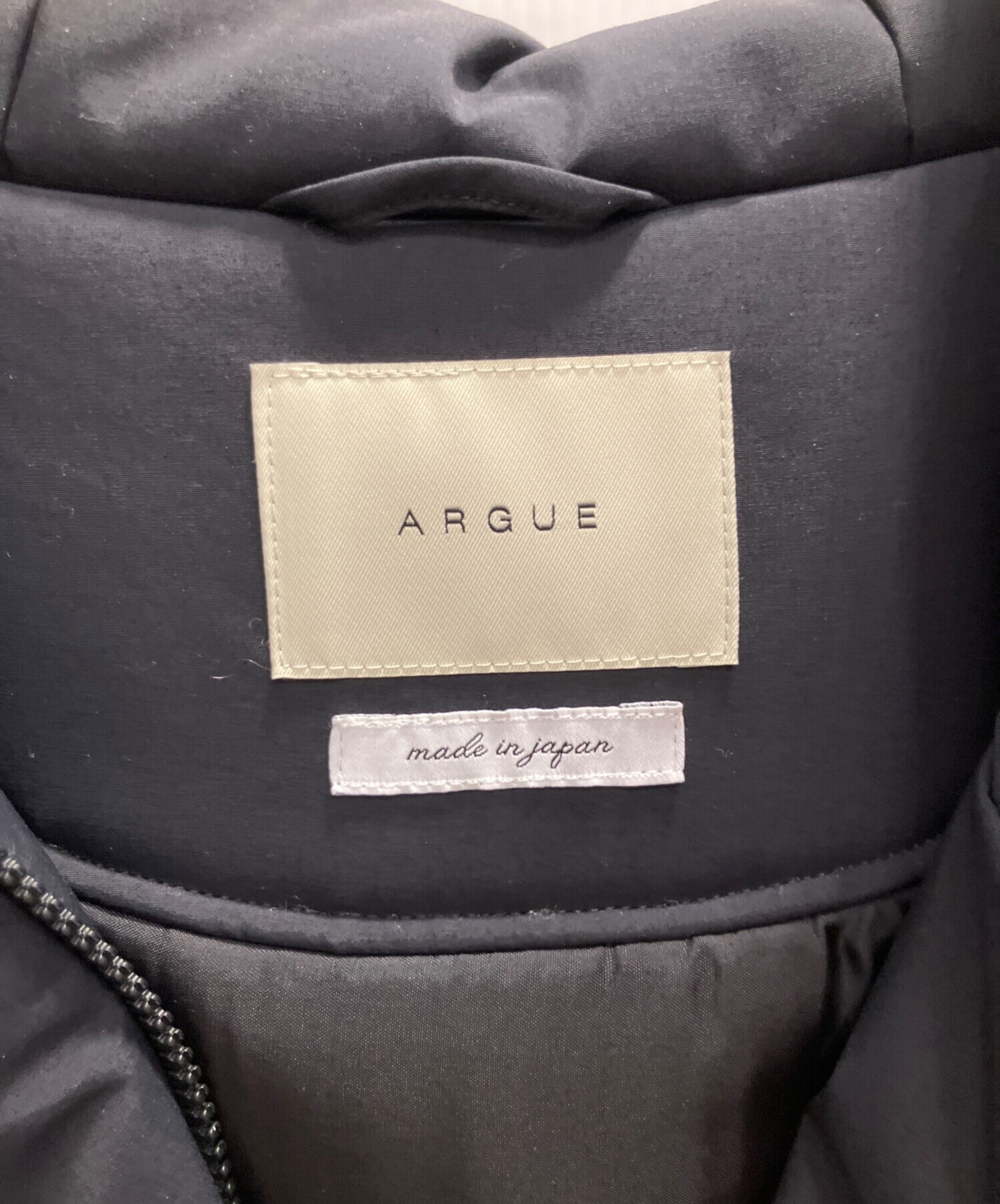 ジャケット・アウター argue COCOON COAT VEST 中古・古着通販】ARGUE (アーギュ) COCOON COAT VEST ブラック サイズ