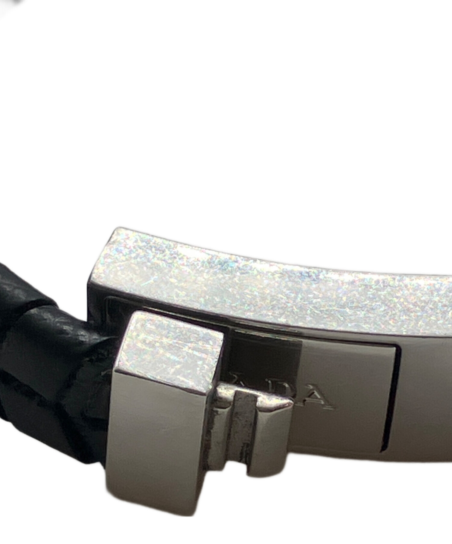 【最終値下げ中】PRADA レザー ブレスレット 中古・古着通販】PRADA (プラダ) レザーブレスレット ブラック