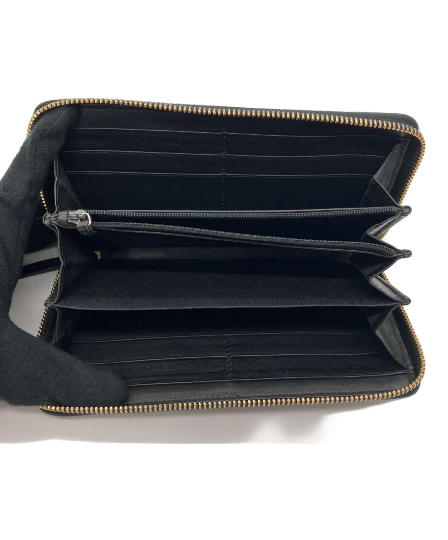 中古・古着通販】GUCCI (グッチ) 長財布 ブラック｜ブランド・古着通販