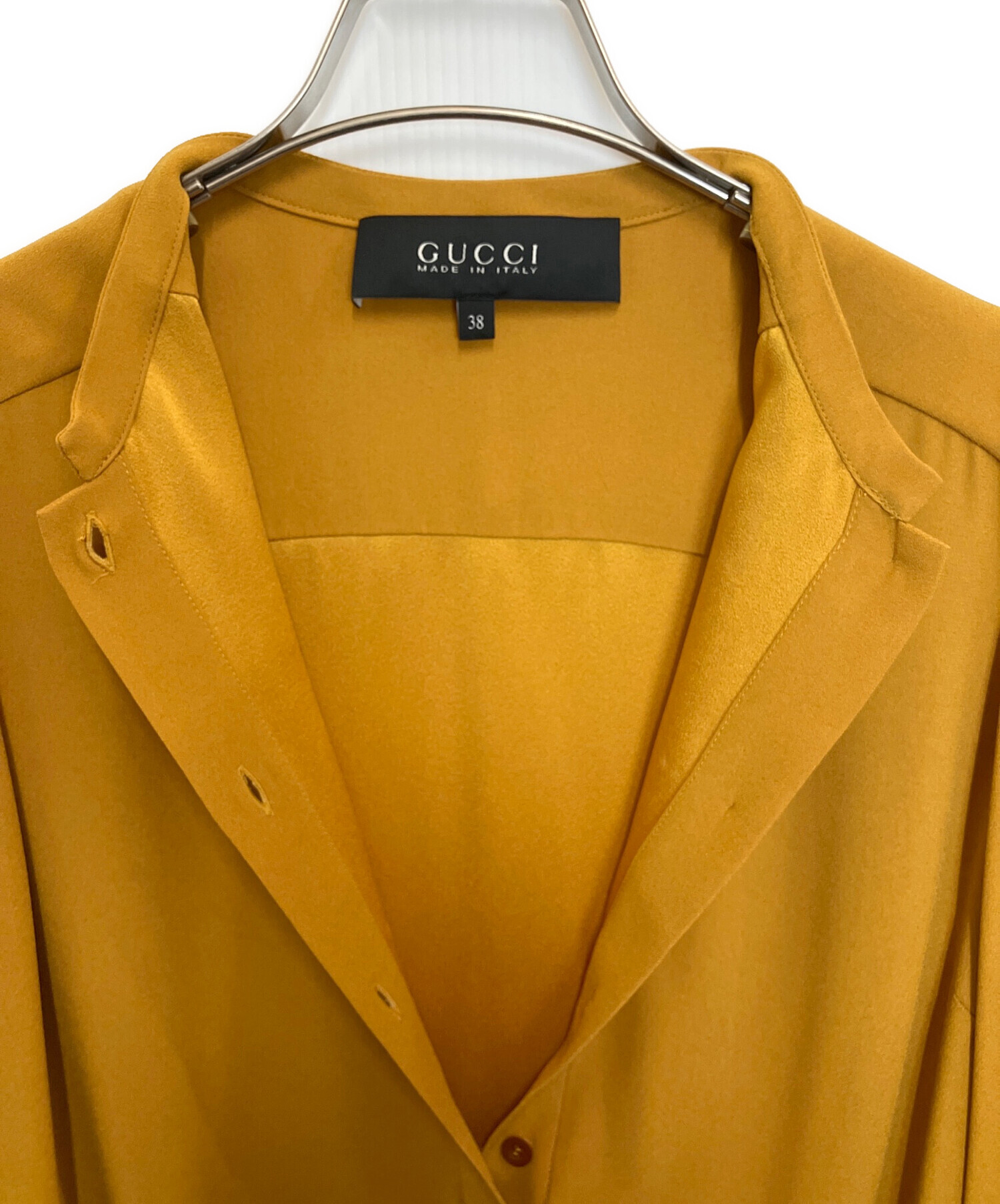 中古・古着通販】GUCCI (グッチ) ハーフボタンミディワンピース ダーク