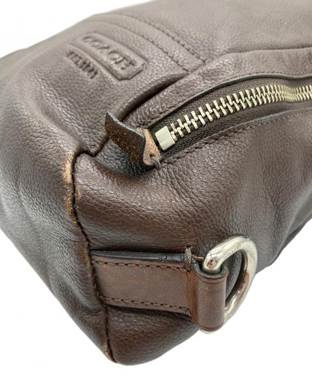 中古・古着通販】COACH (コーチ) レザーボディーバッグ ブラウン