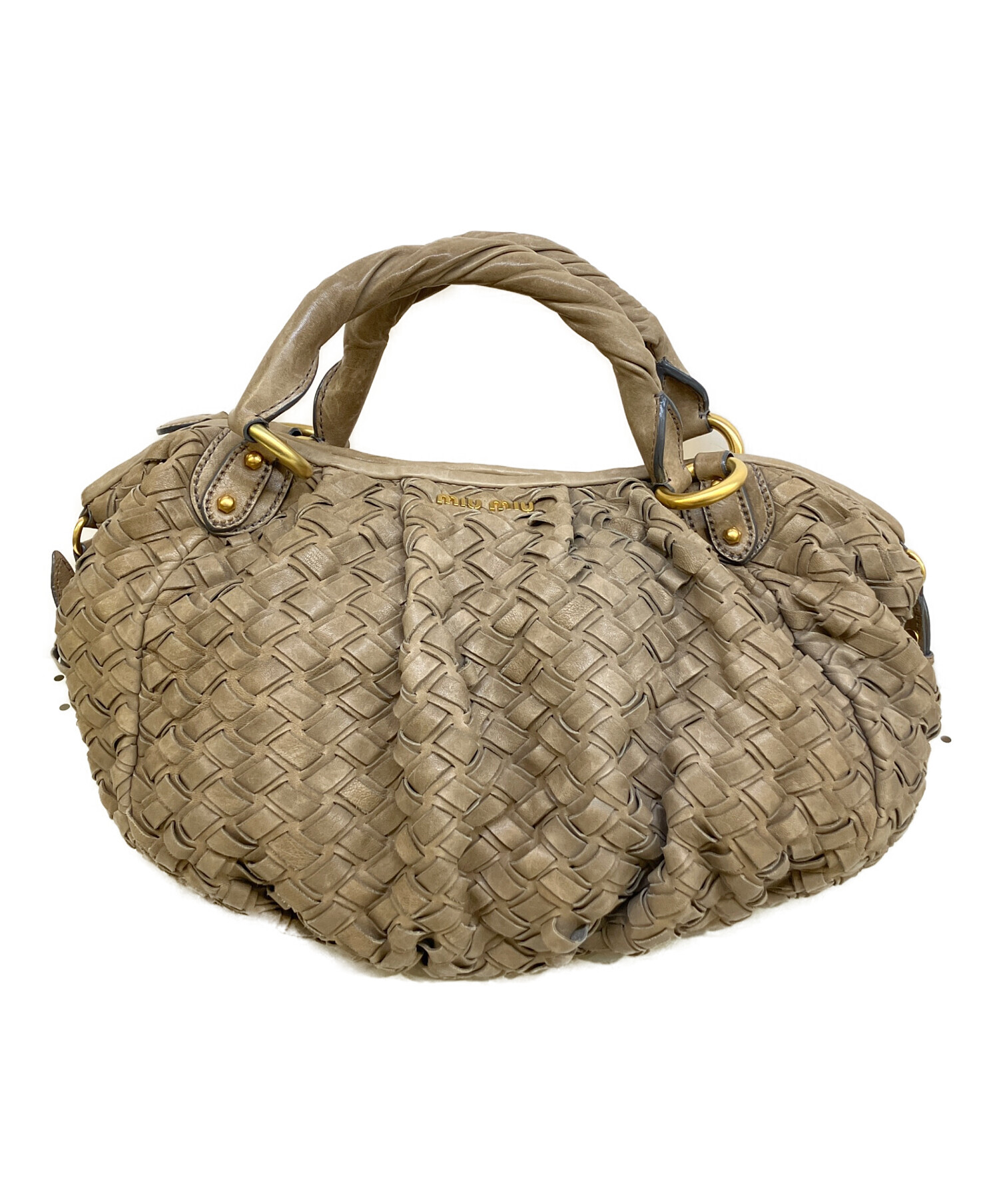 中古・古着通販】MIU MIU (ミュウミュウ) トートバッグ ベージュ