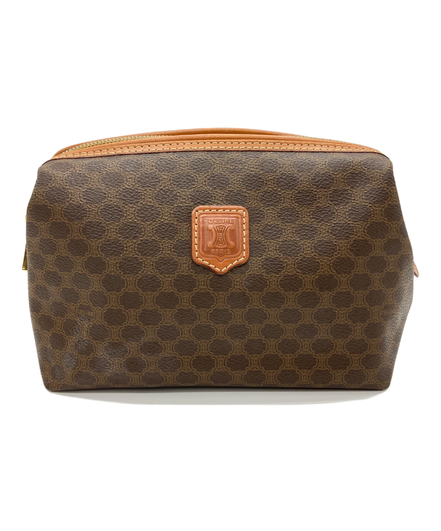 CELINE セリーヌ 化粧ポーチ 中古・古着通販】CELINE (セリーヌ) 化粧ポーチ ブラウン