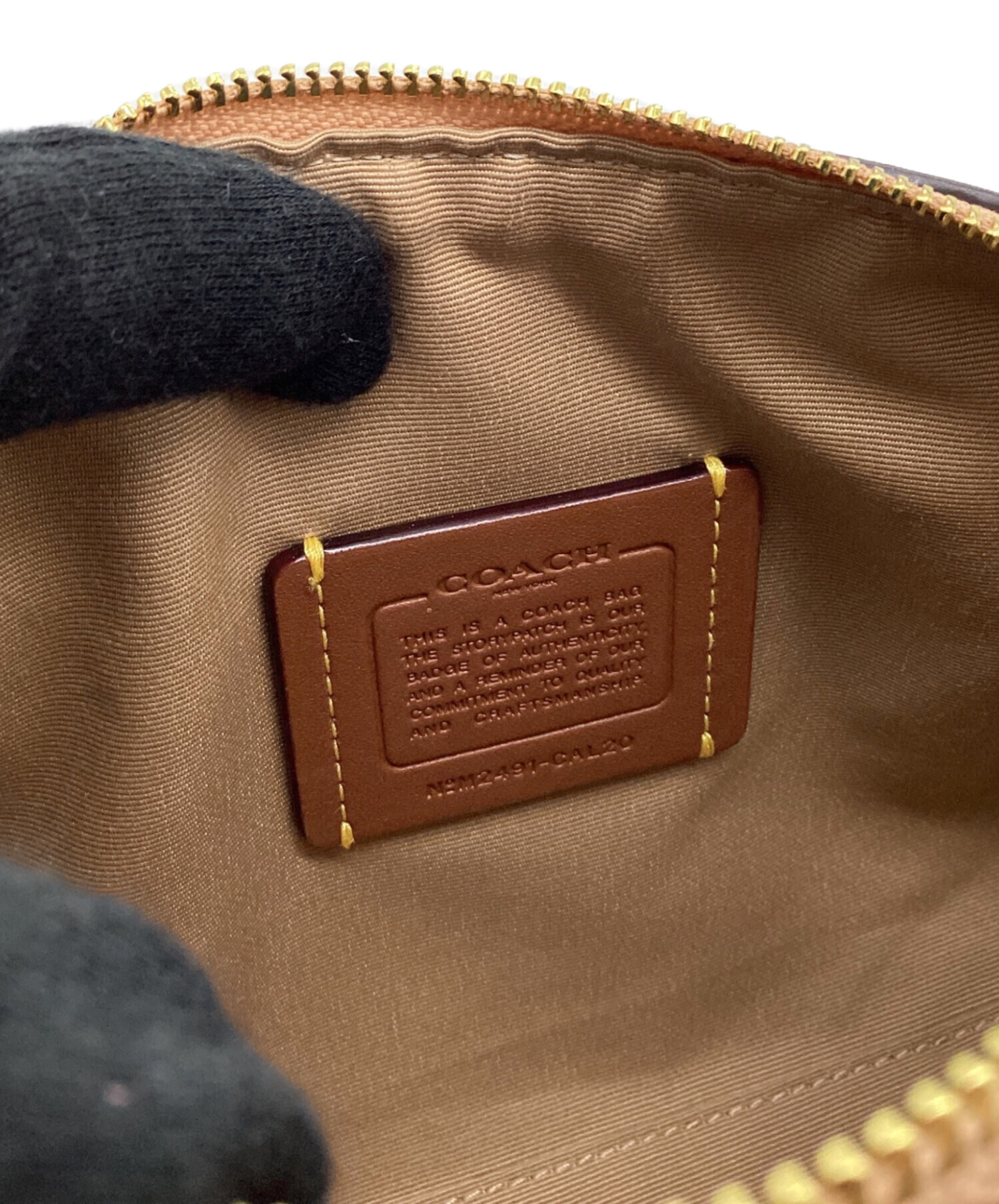 [未使用品]Coach ボディバッグ ベージュ/ブラック コーチ COACH ボディバッグ CV763 シグネチャー ユニセックス