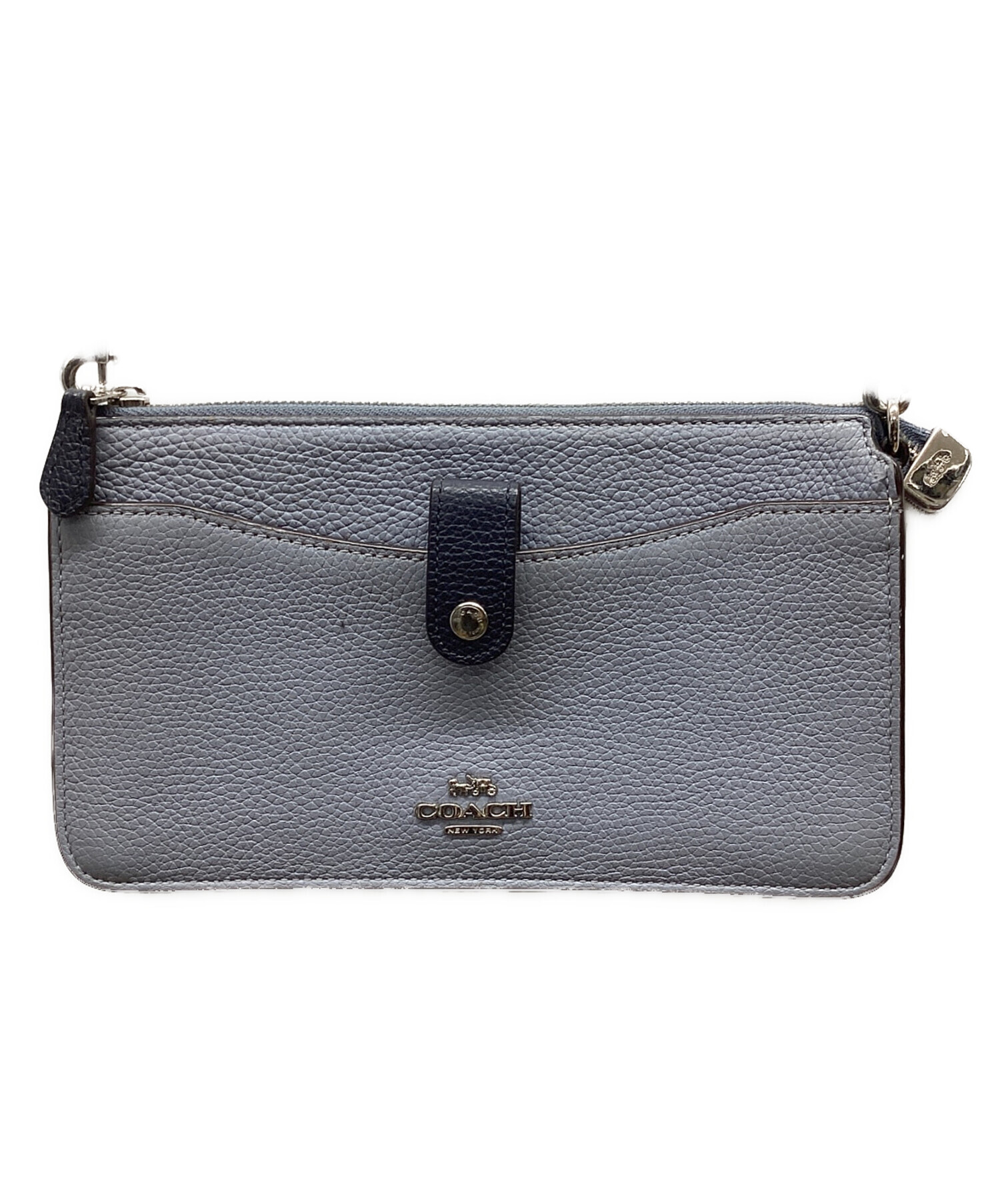 中古・古着通販】COACH (コーチ) ショルダーウォレット ブルー 