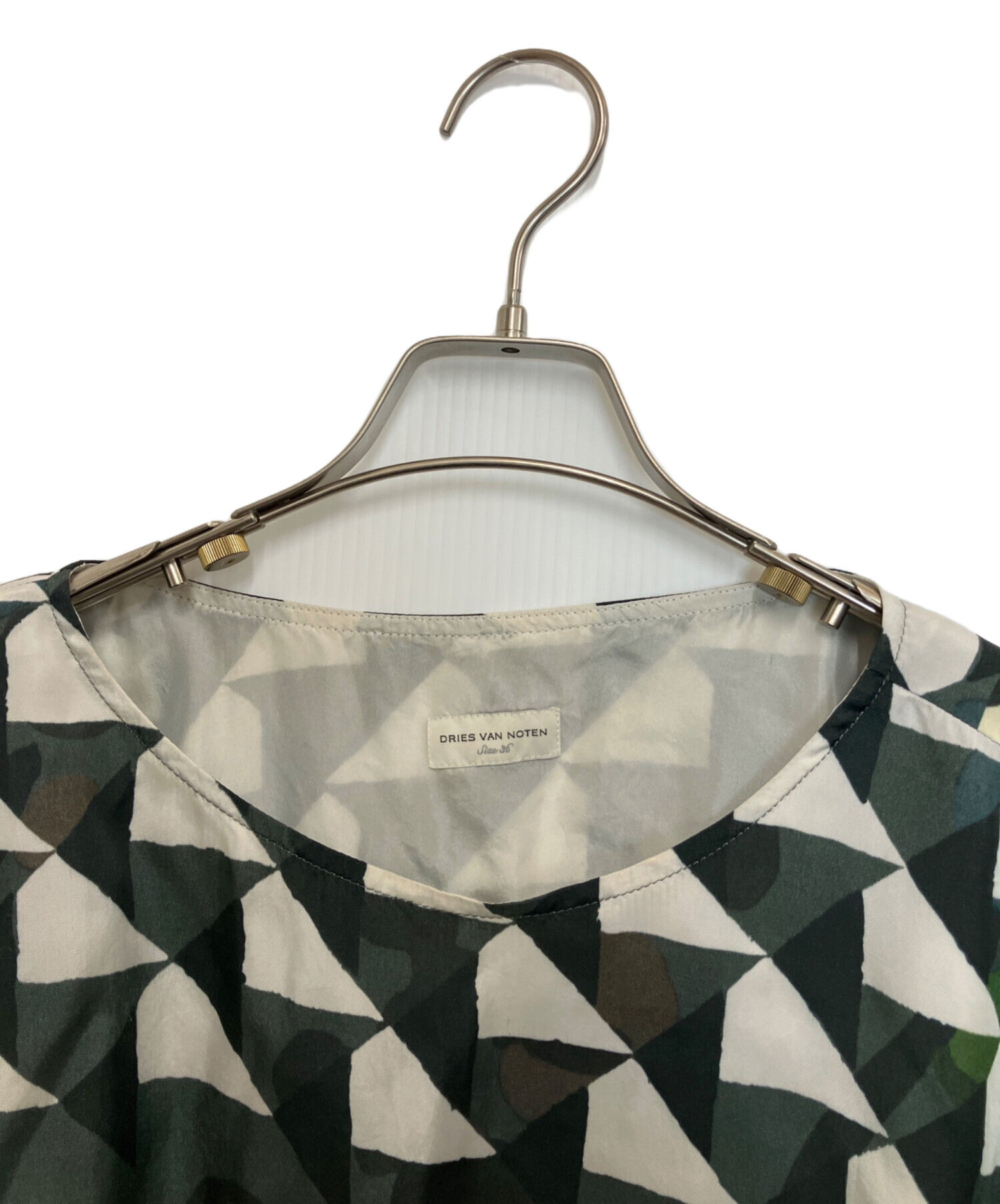 DRIES VAN NOTEN (ドリスヴァンノッテン) 長袖ブラウス グリーン 