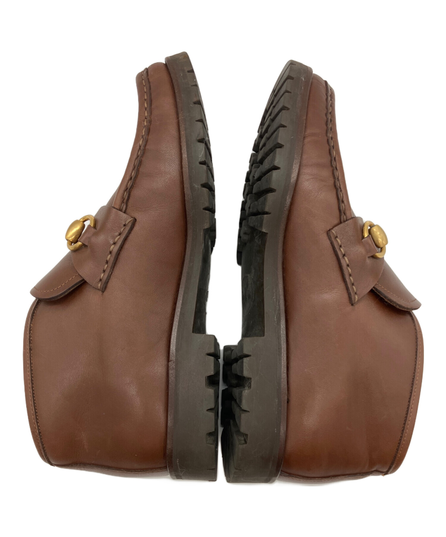 中古・古着通販】GUCCI (グッチ) ローファー ブラウン サイズ:6 1/2