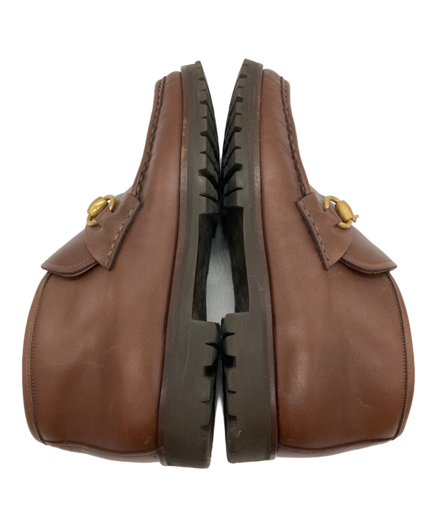 中古・古着通販】GUCCI (グッチ) ローファー ブラウン サイズ:6 1/2