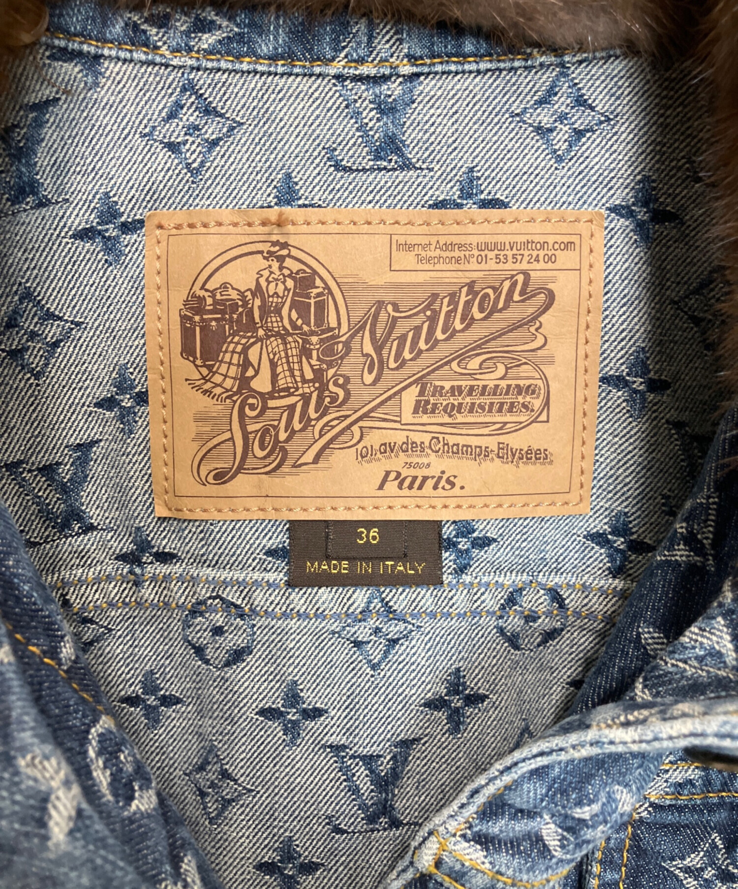 中古・古着通販】LOUIS VUITTON (ルイ ヴィトン) ミンクファーデニム