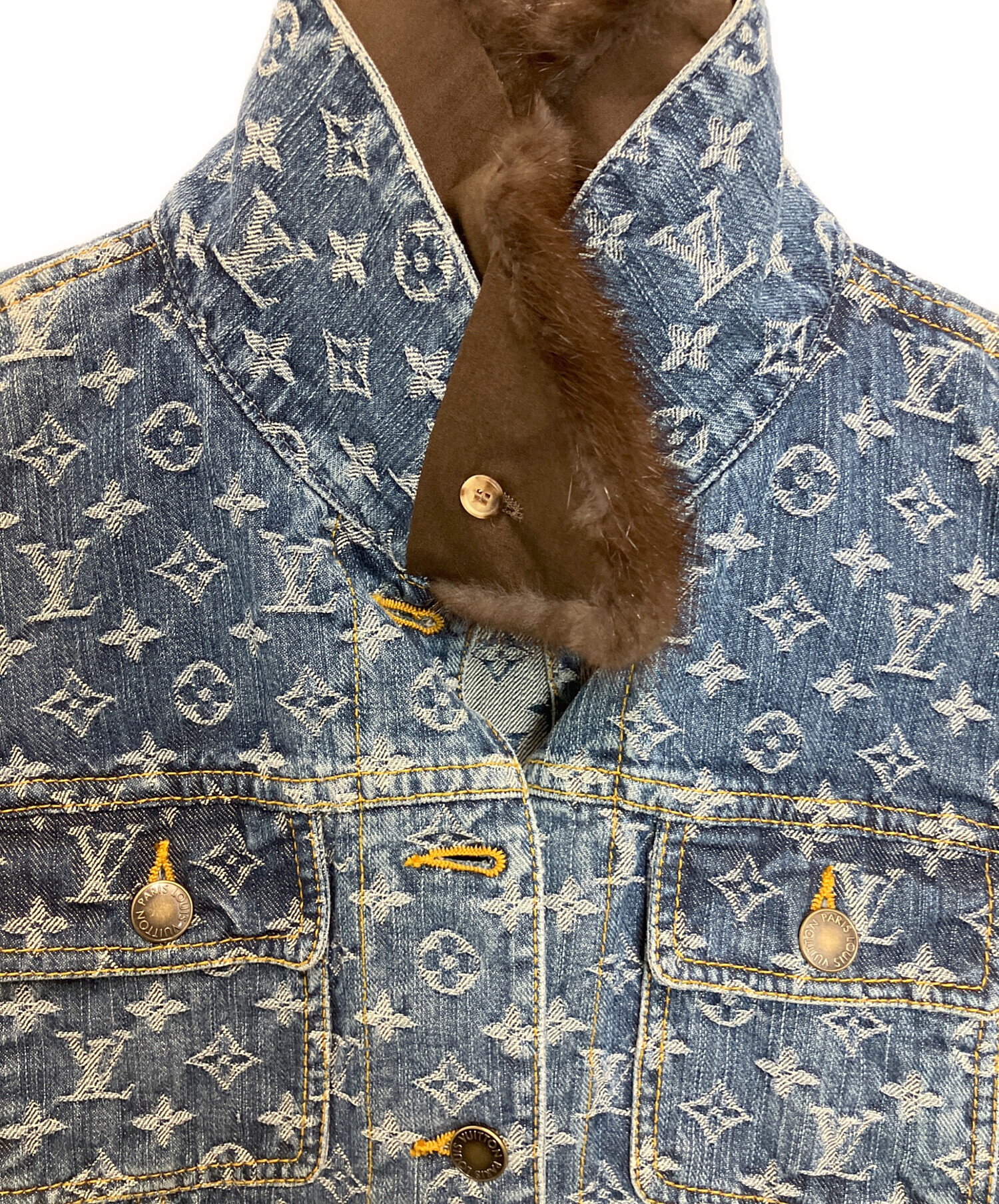 中古・古着通販】LOUIS VUITTON (ルイ ヴィトン) ミンクファーデニム