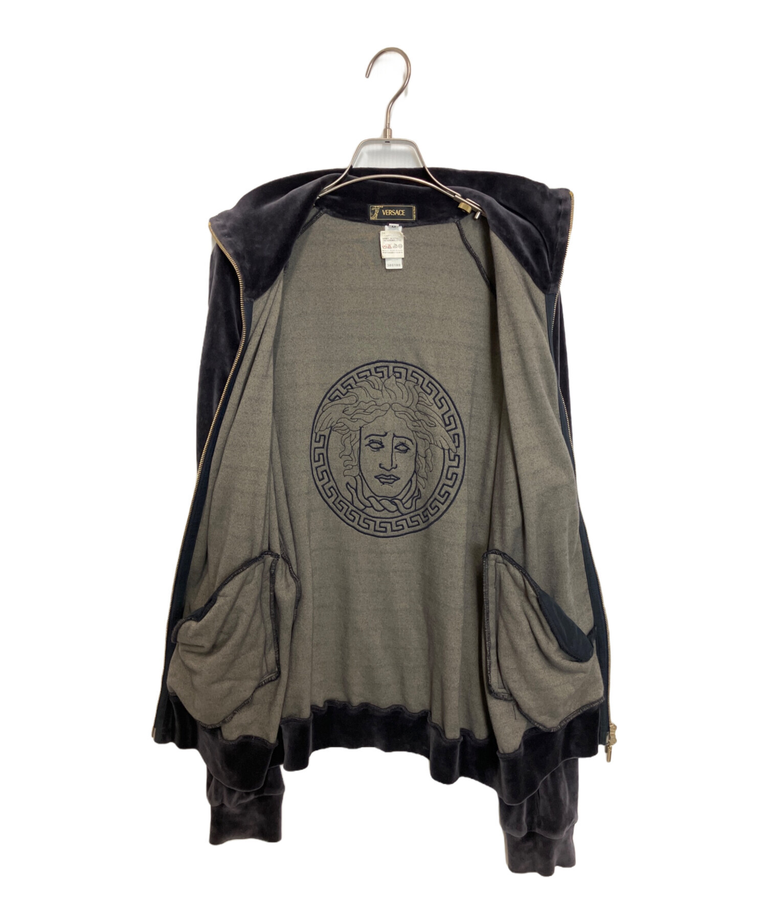 中古・古着通販】VERSACE (ヴェルサーチェ) ベロアジップパーカー