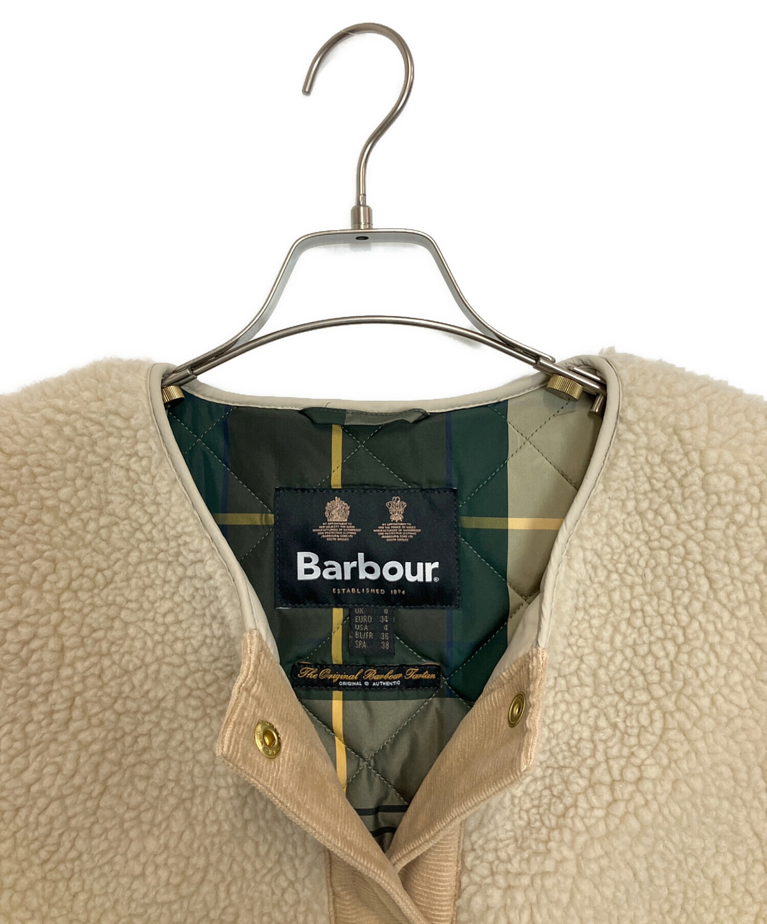 Barbour ボアベスト 　36 Barbour ボアベスト 36 希少サイズ バブアーパイルライナーボアベスト