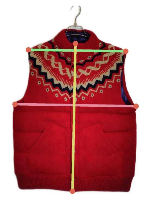 未使用 ラルフローレン ラグビー バックゼッケン ダウンベスト 中古・古着通販】RALPH LAUREN RUGBY (ラルフローレンラグビー) ニット