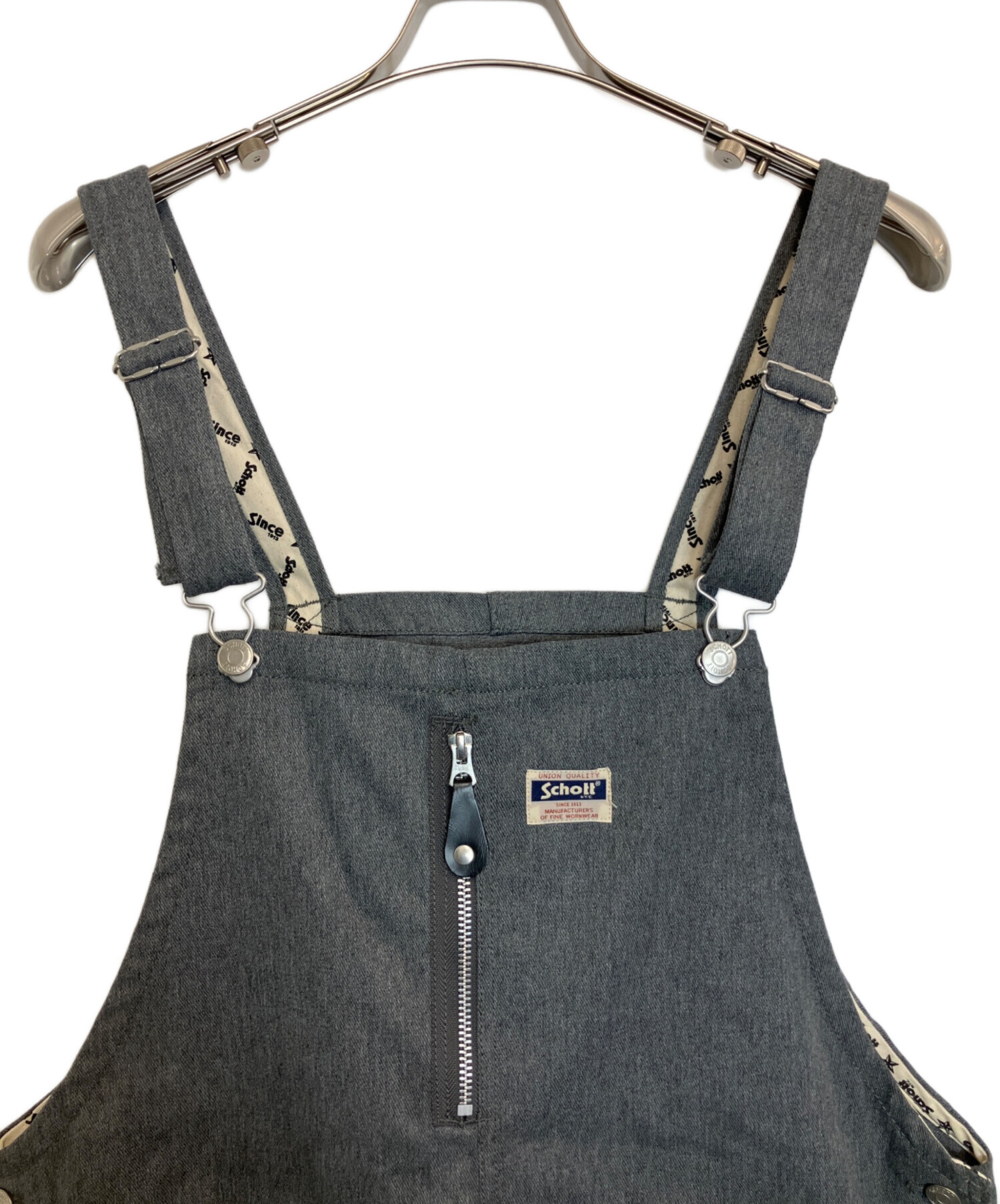 schott オーバーオール XL グレー｜Schott オーバーオール XL