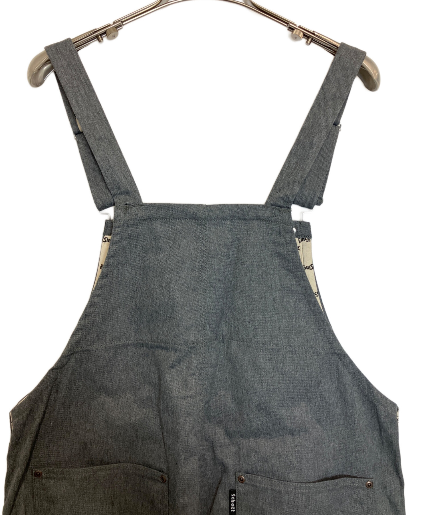 中古・古着通販】Schott (ショット) TC OVERALL PANTS グレー サイズ