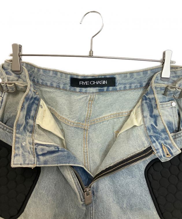RYE CHASIN 4MM デニム 中古・古着通販】RYE CHASIN (ライチェイシン) WASHED BLUE RACING