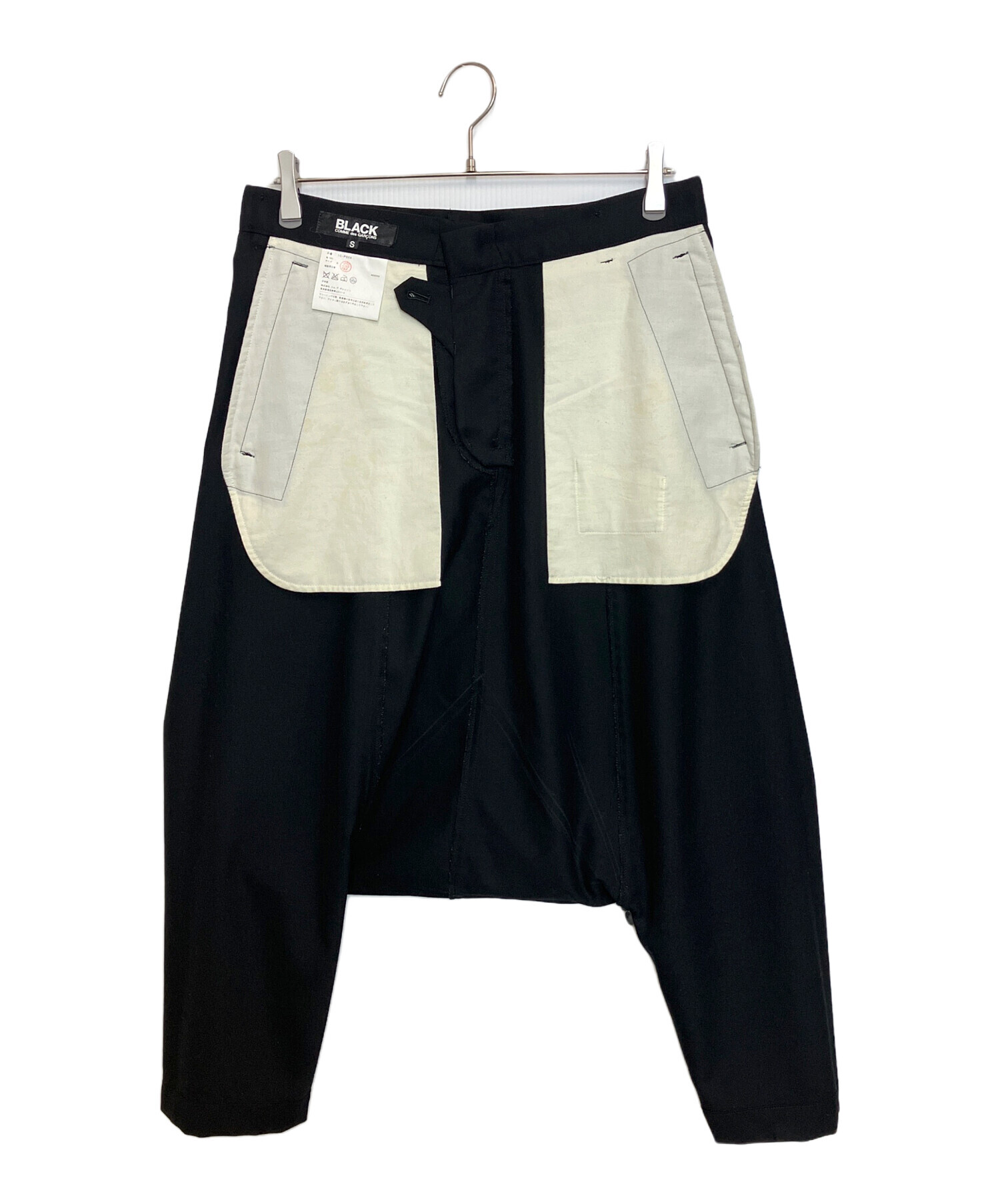 BLACK COMME DES GARÇONS 黒 サルエルパンツSサイズ 中古・古着通販】BLACK COMME des GARCONS (ブラックコムデギャルソン