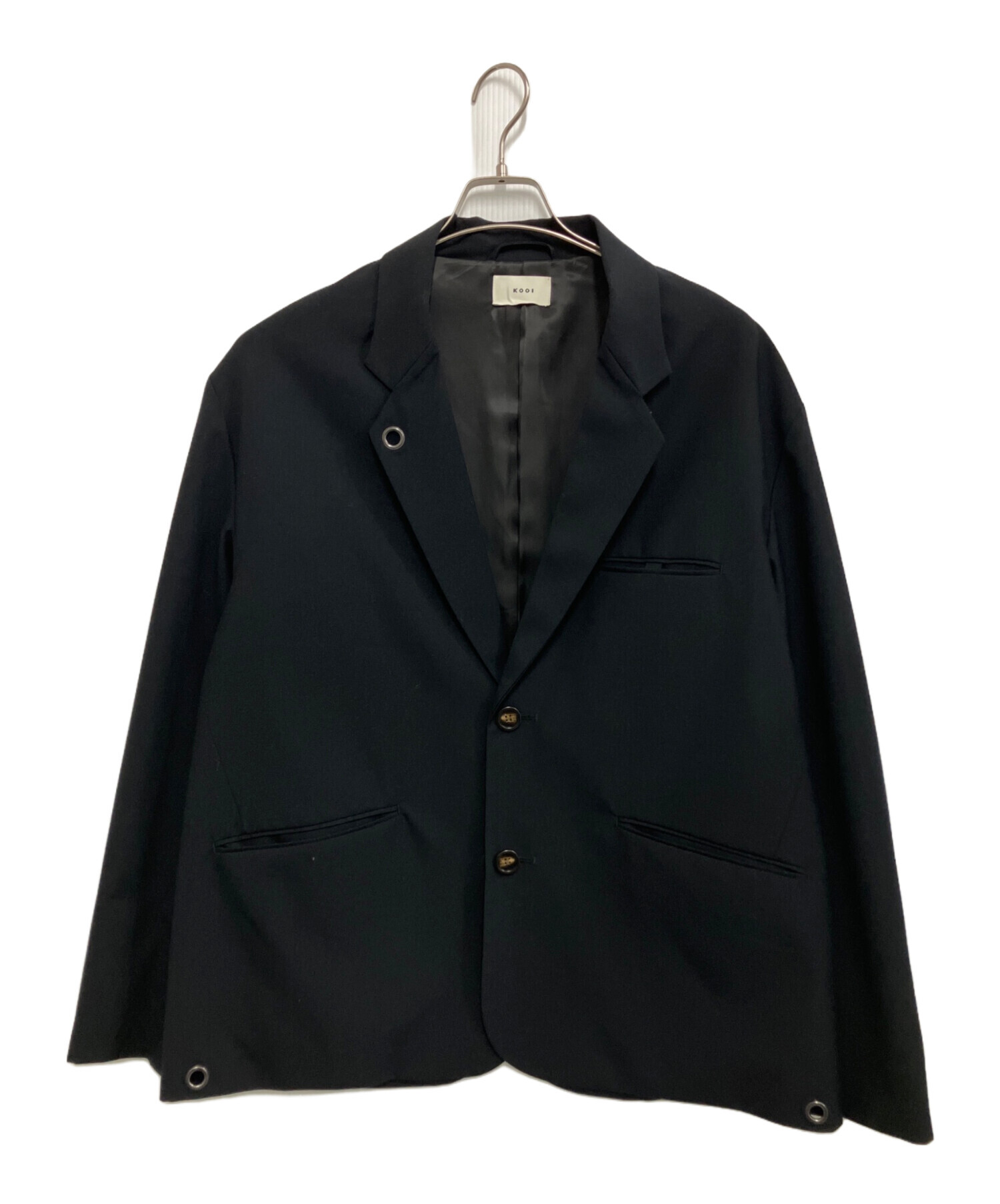中古・古着通販】kooi (コーイ) DROOP 2 BUTTON JACKET ブラック 