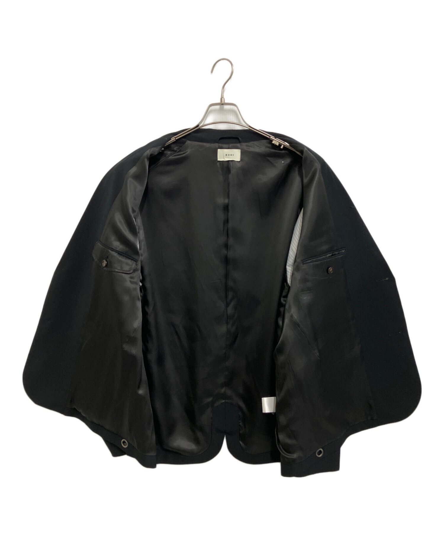 中古・古着通販】kooi (コーイ) DROOP 2 BUTTON JACKET ブラック 