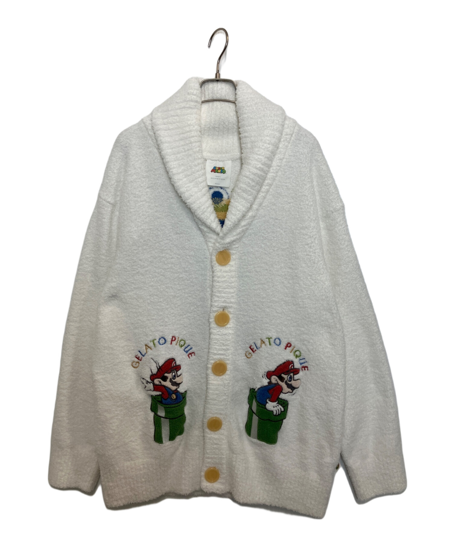 GELATO PIQUE ホワイトカーディガン gelato pique（ジェラートピケ） ニットカーディガン ONE SIZE