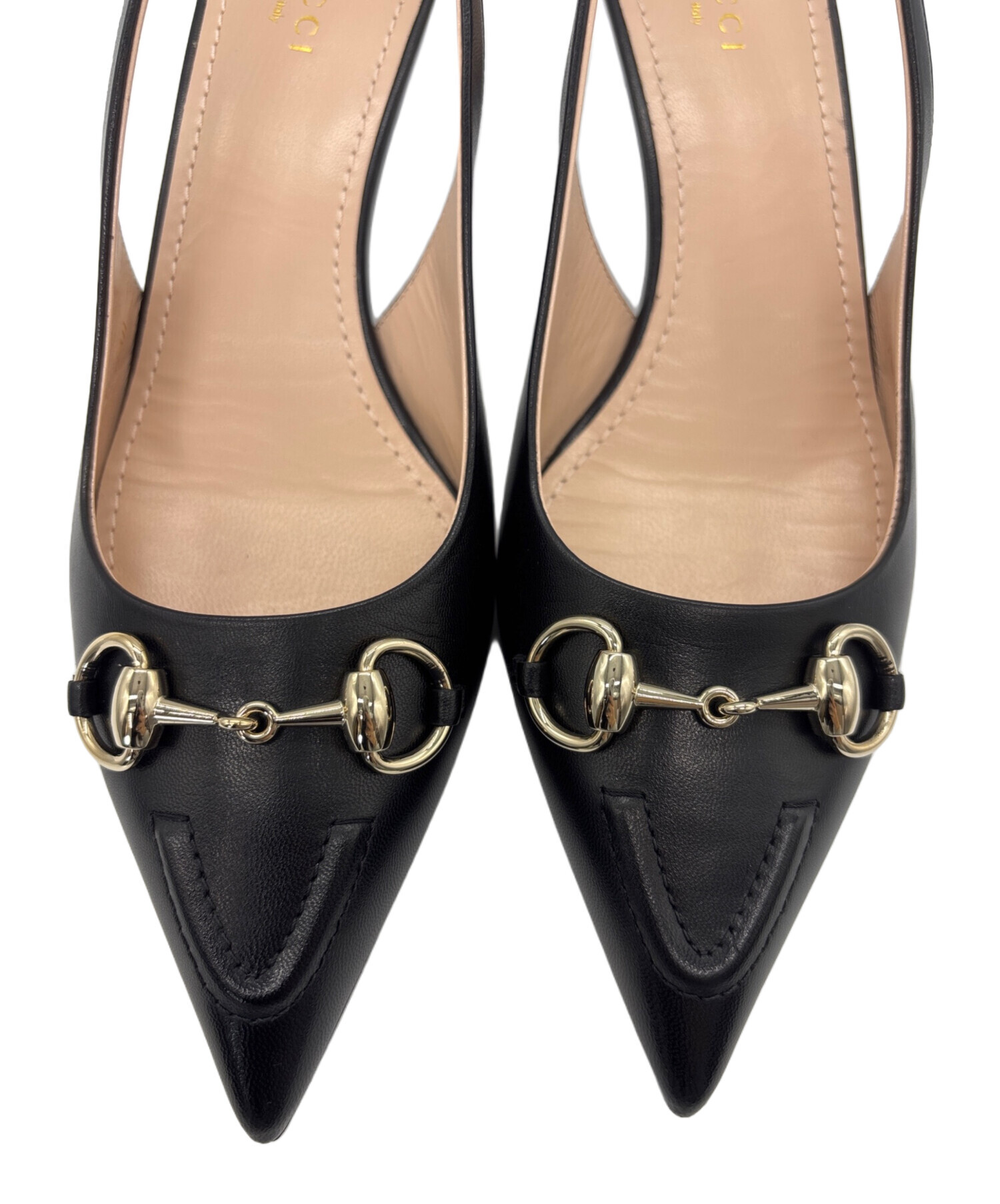 GUCCI グッチ GG柄 ホースビット パンプス 39 箱付 中古・古着通販】GUCCI (グッチ) ホースビットスリングバックパンプス
