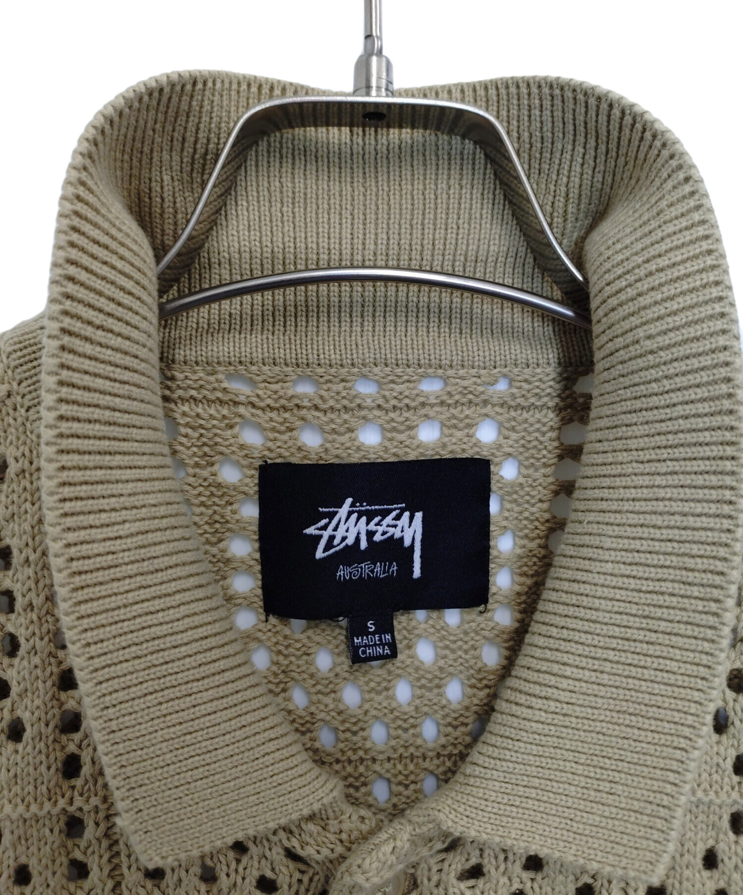 中古・古着通販】stussy (ステューシー) crochet shirts ベージュ